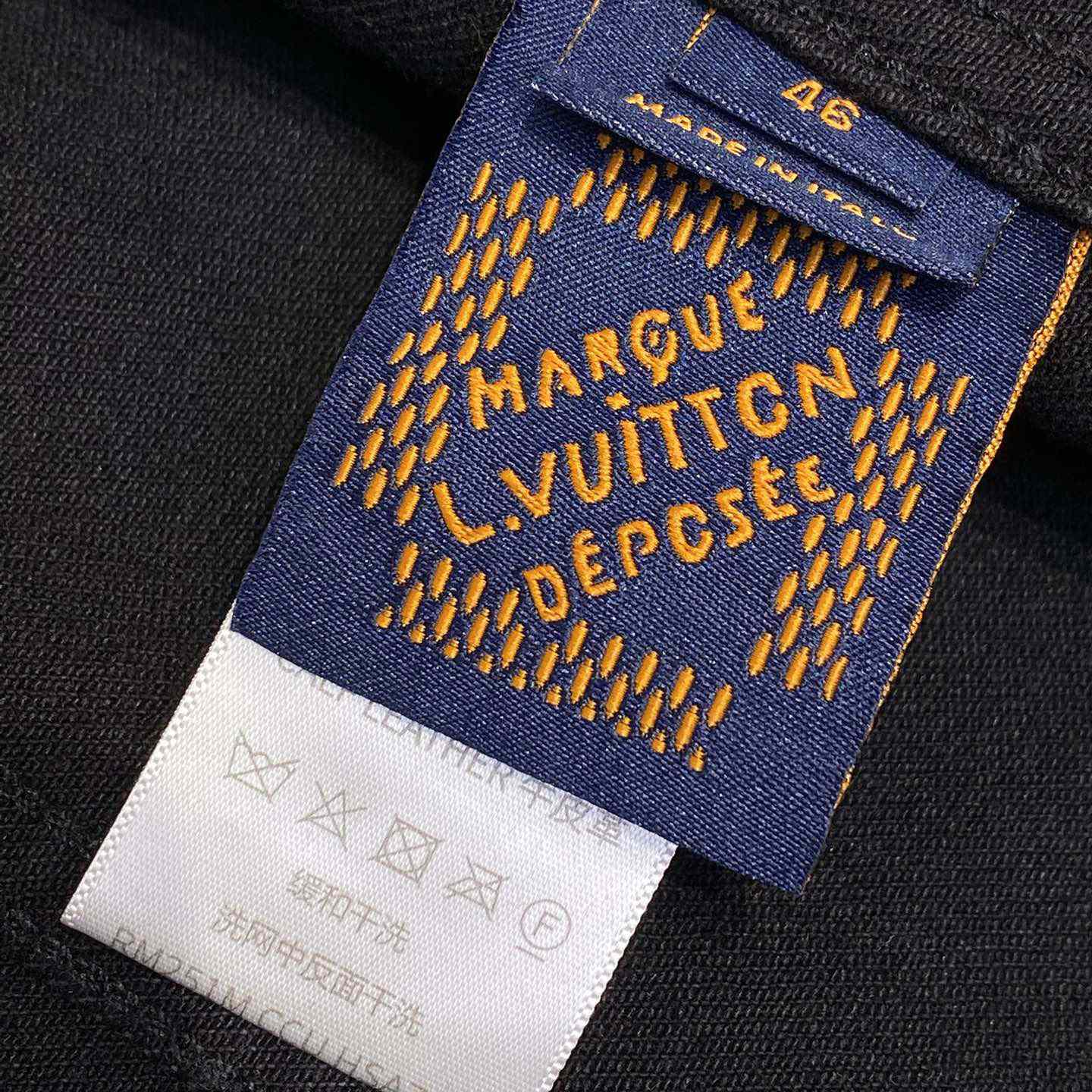 Louis Vuitton Flocked Damier Denim Wide-Leg Pants   1AHBKQ - FashionPlug
