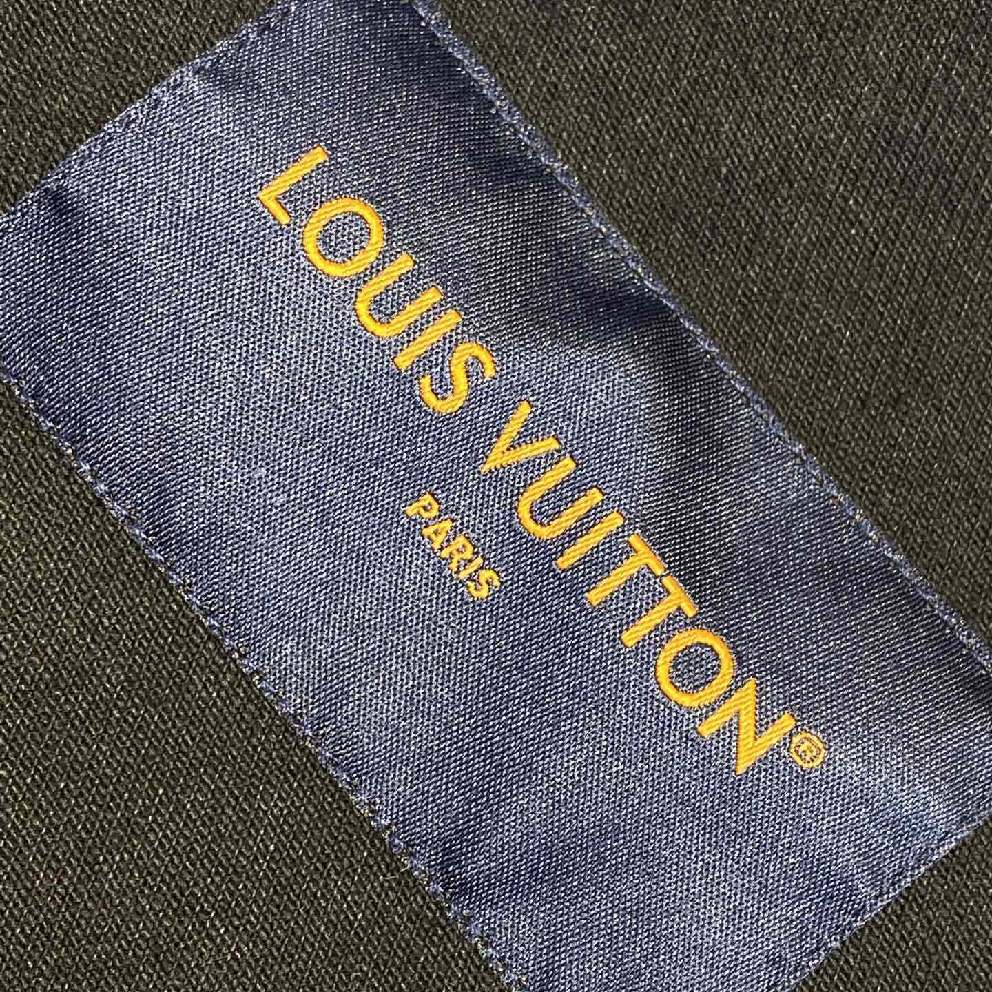 Louis Vuitton Flocked Damier Denim Wide-Leg Pants   1AHBKQ - FashionPlug