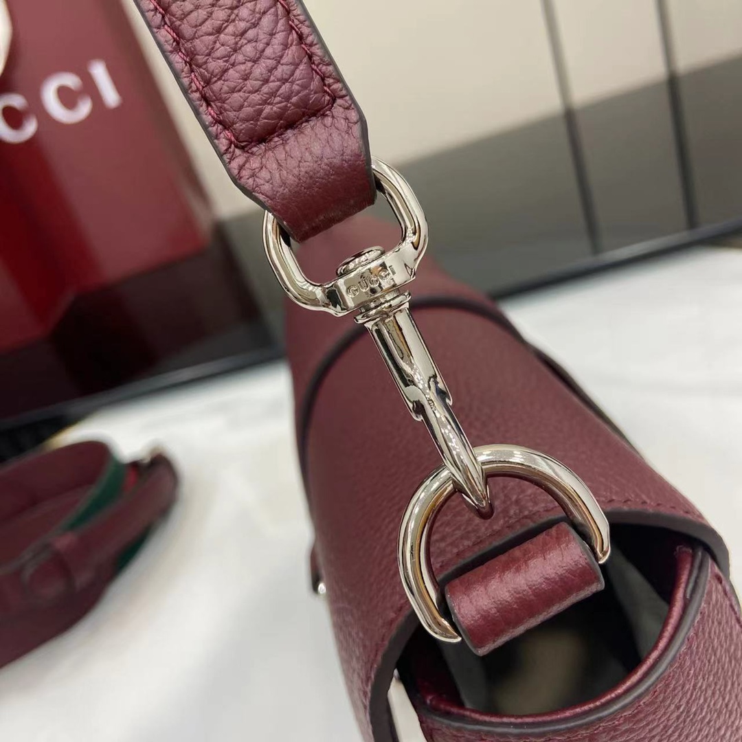 Gucci Small Crossbody Bag With Hook Closure - FashionPlug