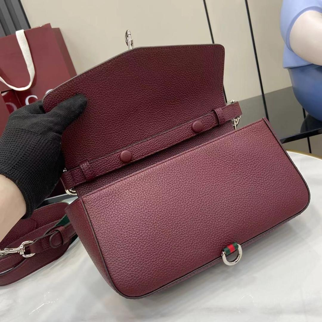 Gucci Small Crossbody Bag With Hook Closure - FashionPlug