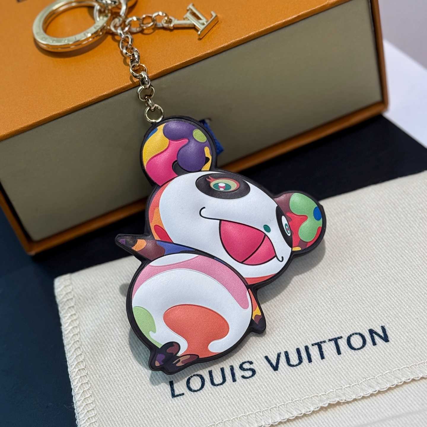 Louis Vuitton LV x TM Superflat Panda Key Holder   M02467 - FashionPlug