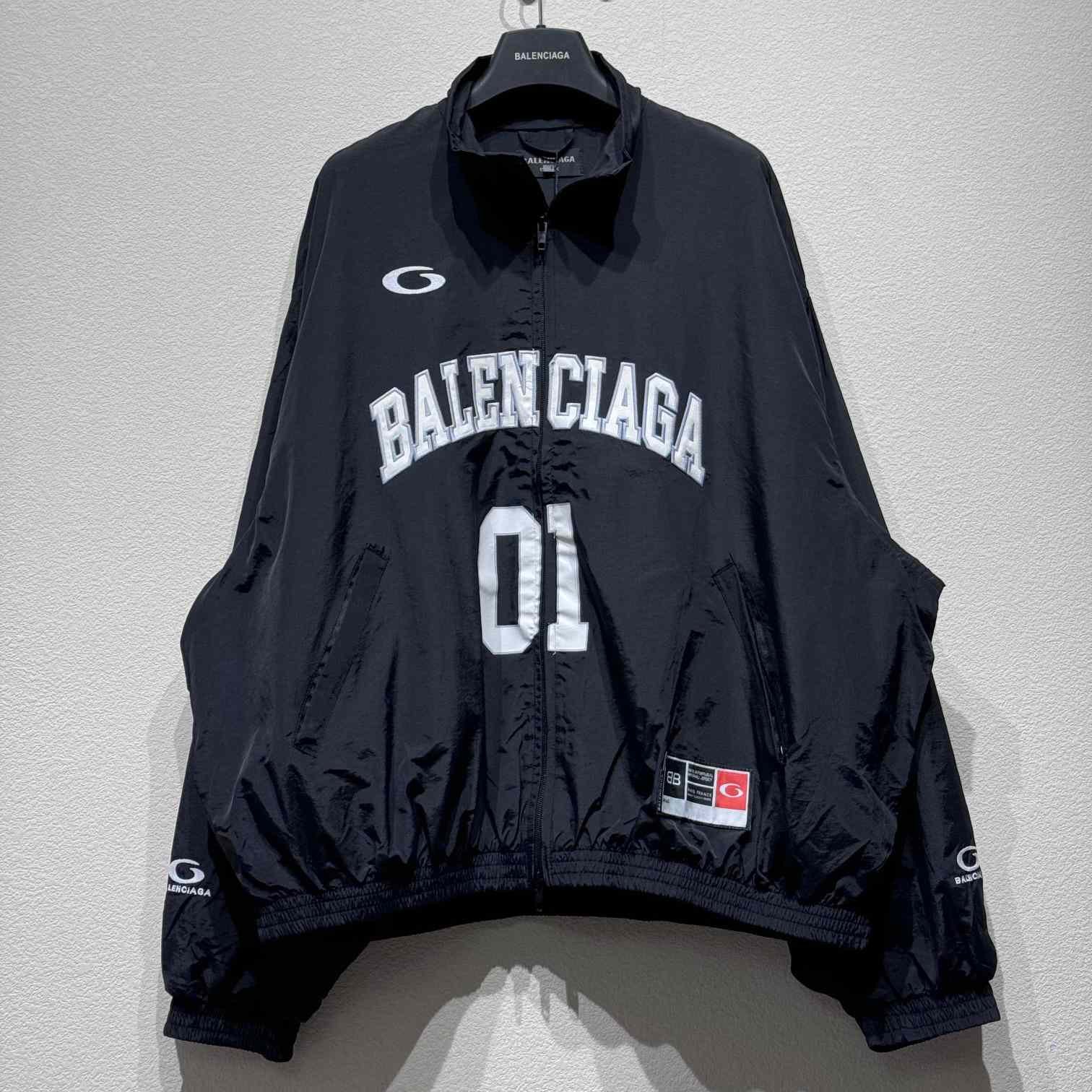 Balenciaga Basketball Series - Tracksuit Jacket In Black - FashionPlug