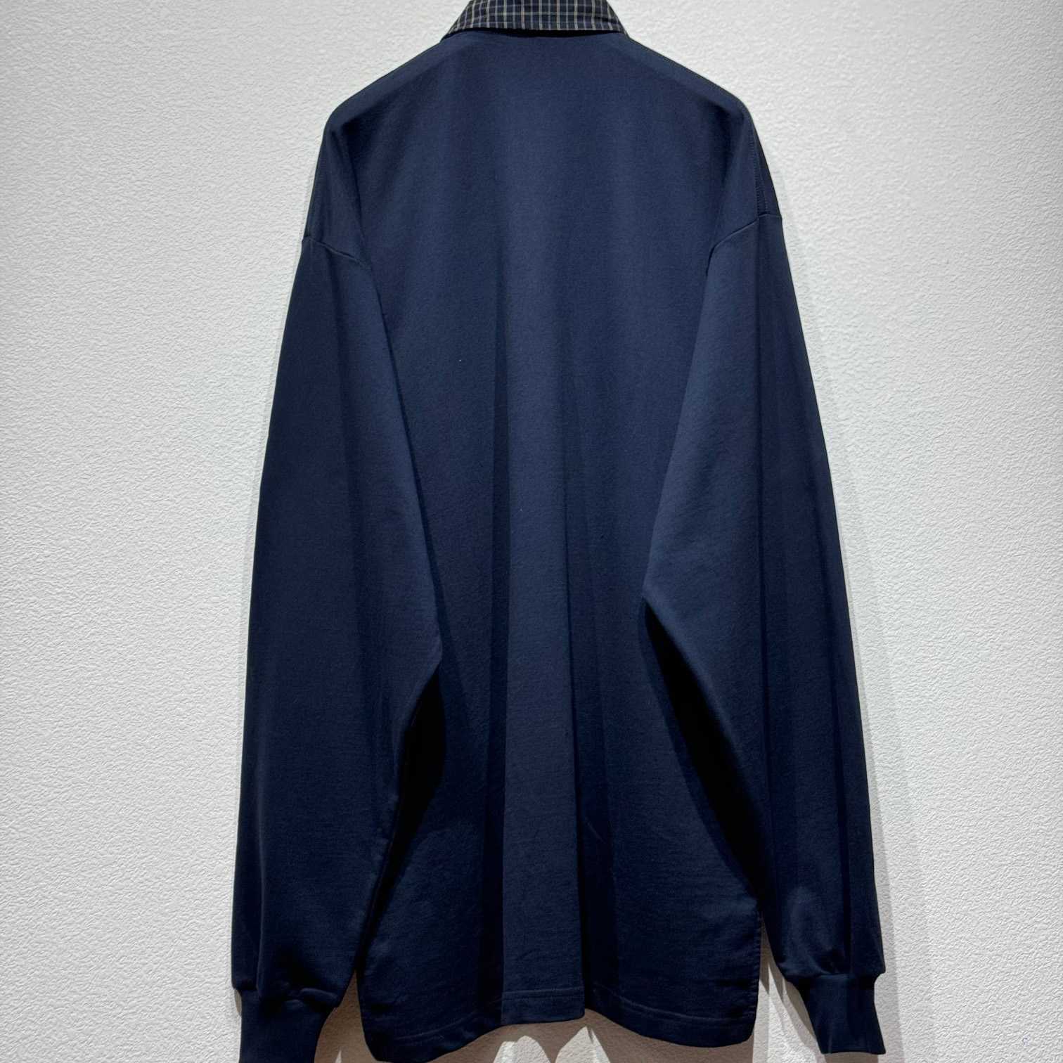 Balenciaga Unity Sport Long Sleeve Shirt Collar Polo In Faded Black - FashionPlug
