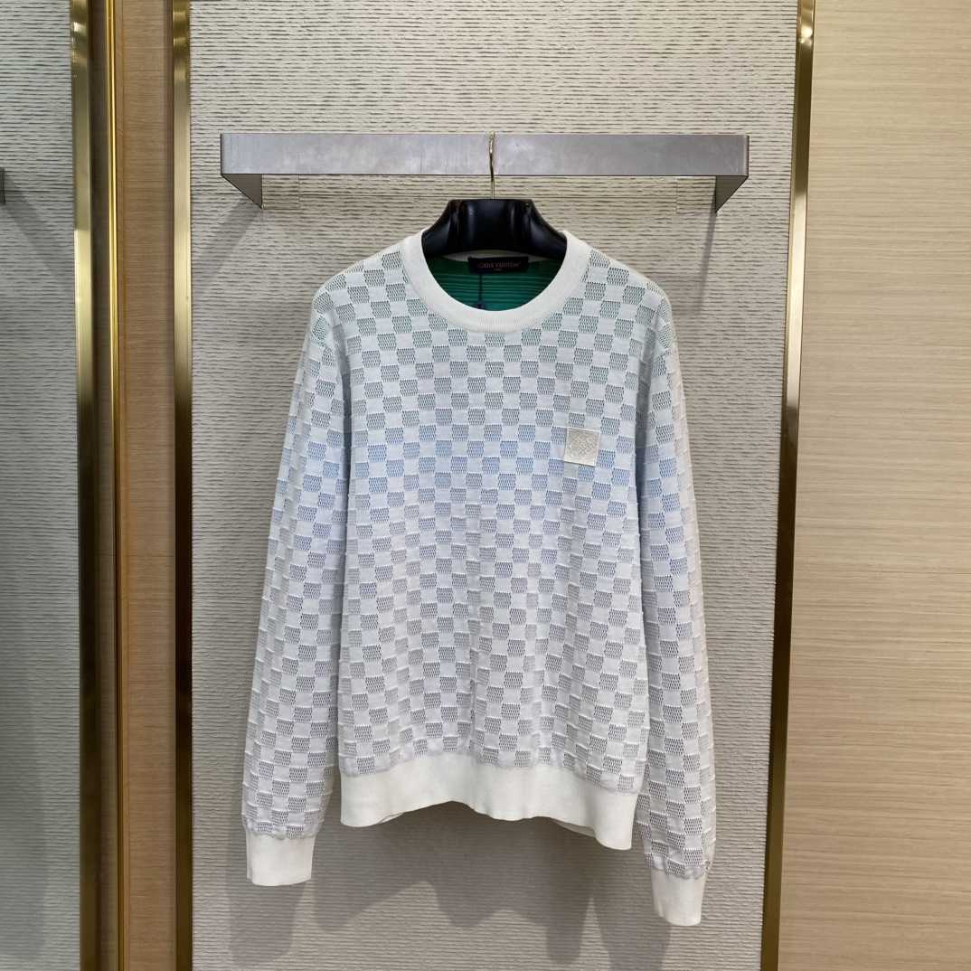 Louis Vuitton Damier Gradient Jacquard Pullover   1AGTL0 - FashionPlug