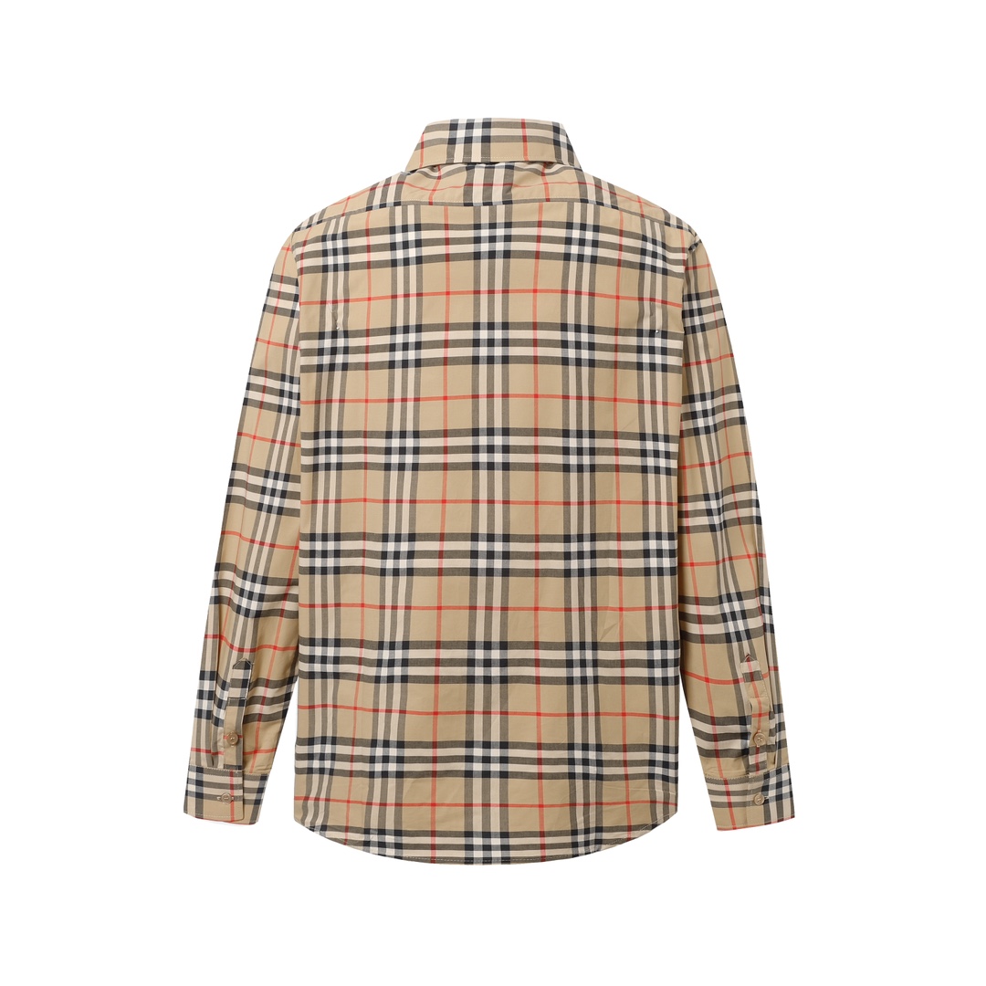 Burberry  Check Stretch Cotton Shirt - FashionPlug