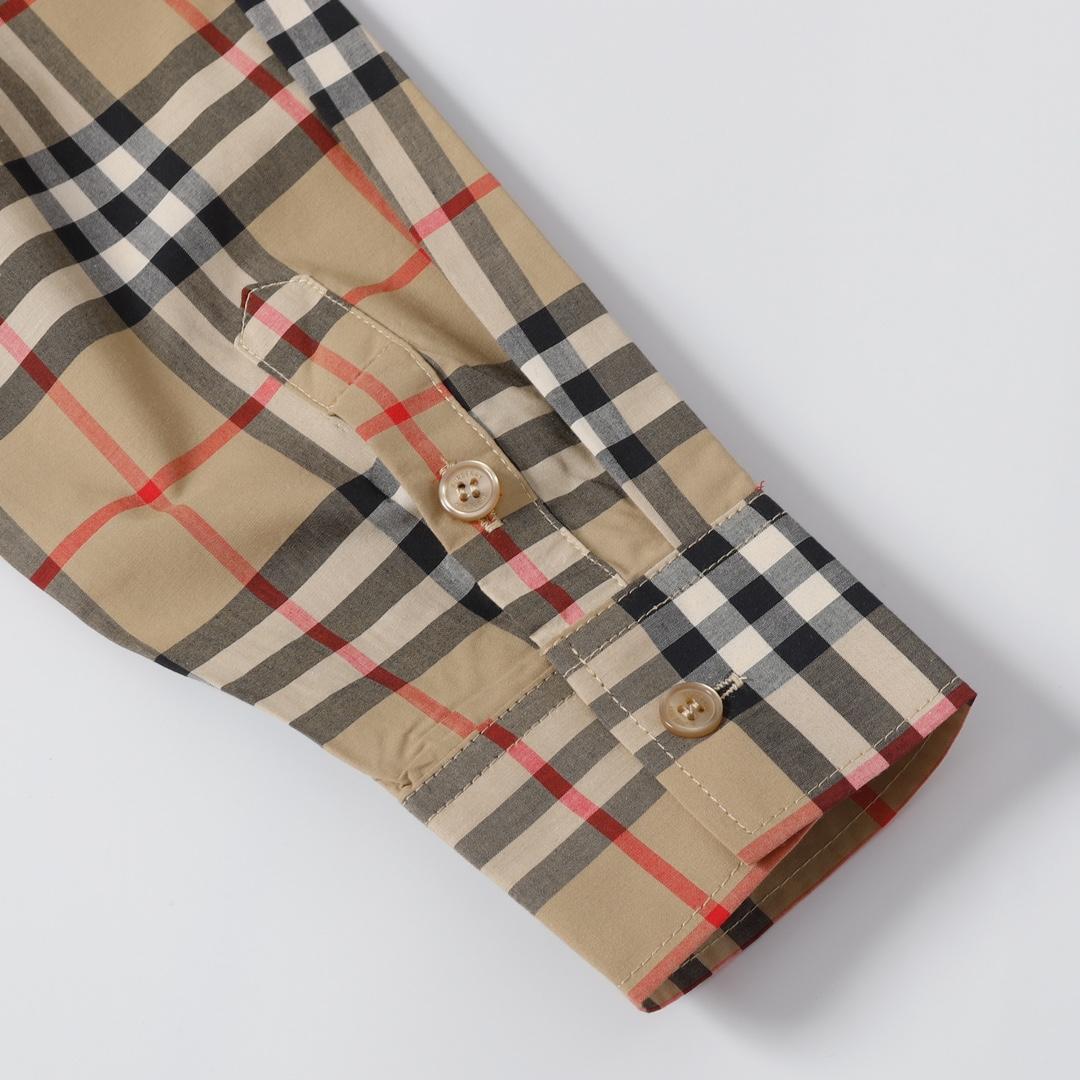 Burberry  Check Stretch Cotton Shirt - FashionPlug