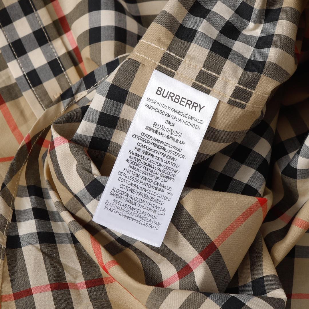 Burberry  Check Stretch Cotton Shirt - FashionPlug