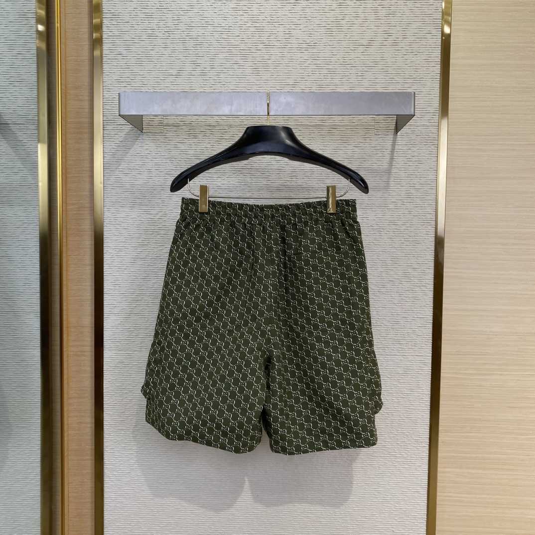 Gucci Cotton Jacquard Shorts With GG Shadow - FashionPlug