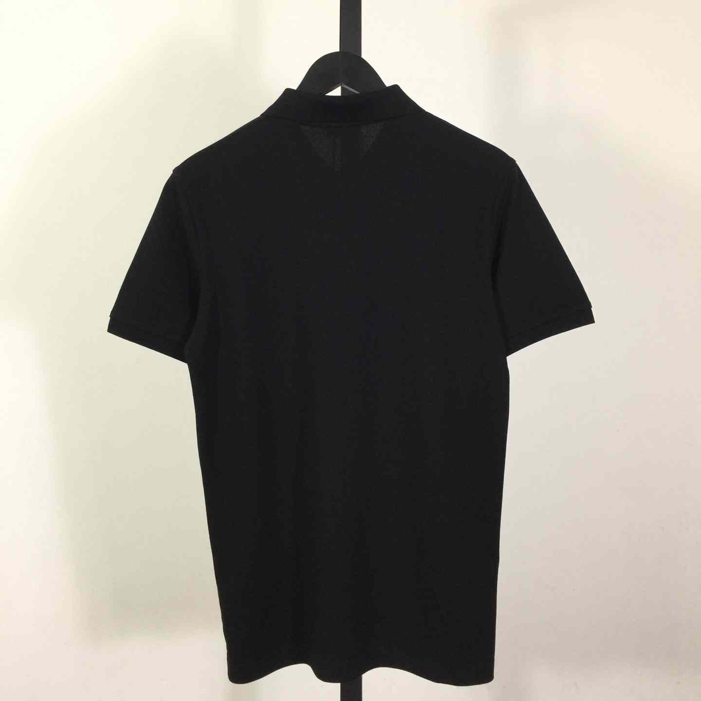 Cotton Polo Shirt In Black - FashionPlug