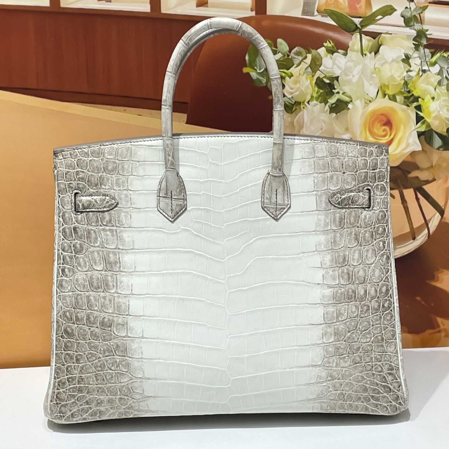 Hermes Birkin Crocodile White   35cm - FashionPlug