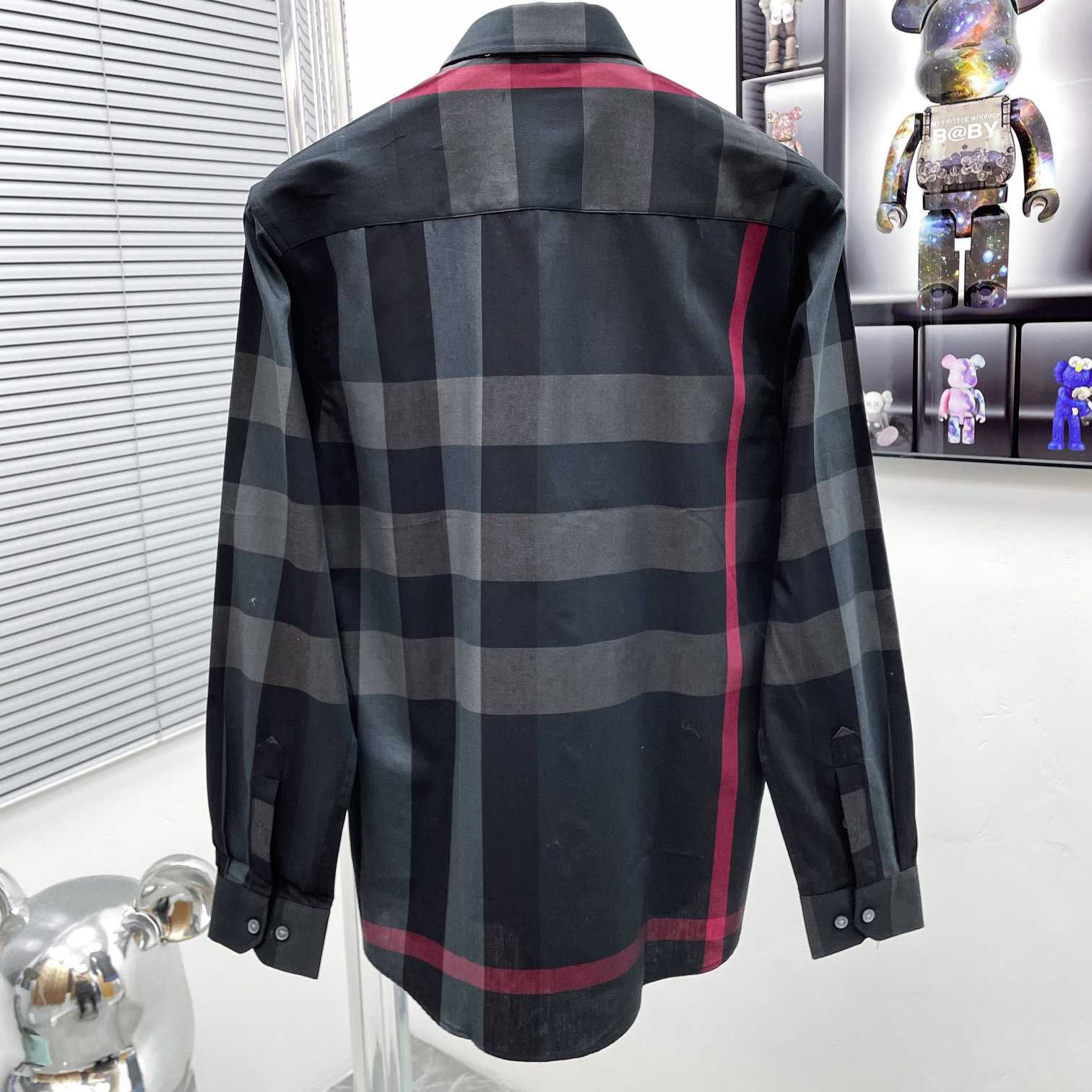 Burberry Check Stretch Shirt  - FashionPlug