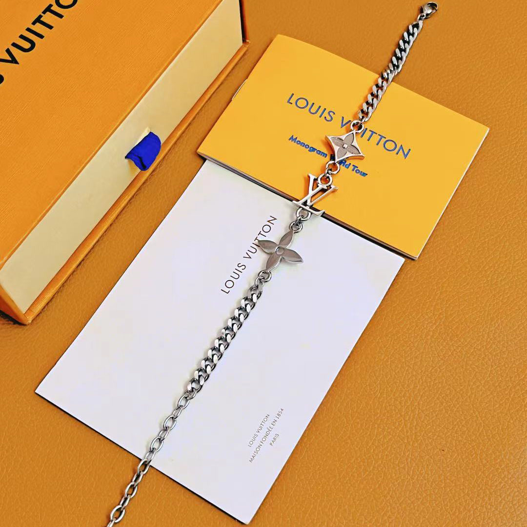 Louis Vuitton Monogram Row Bracelet  M1407A - FashionPlug