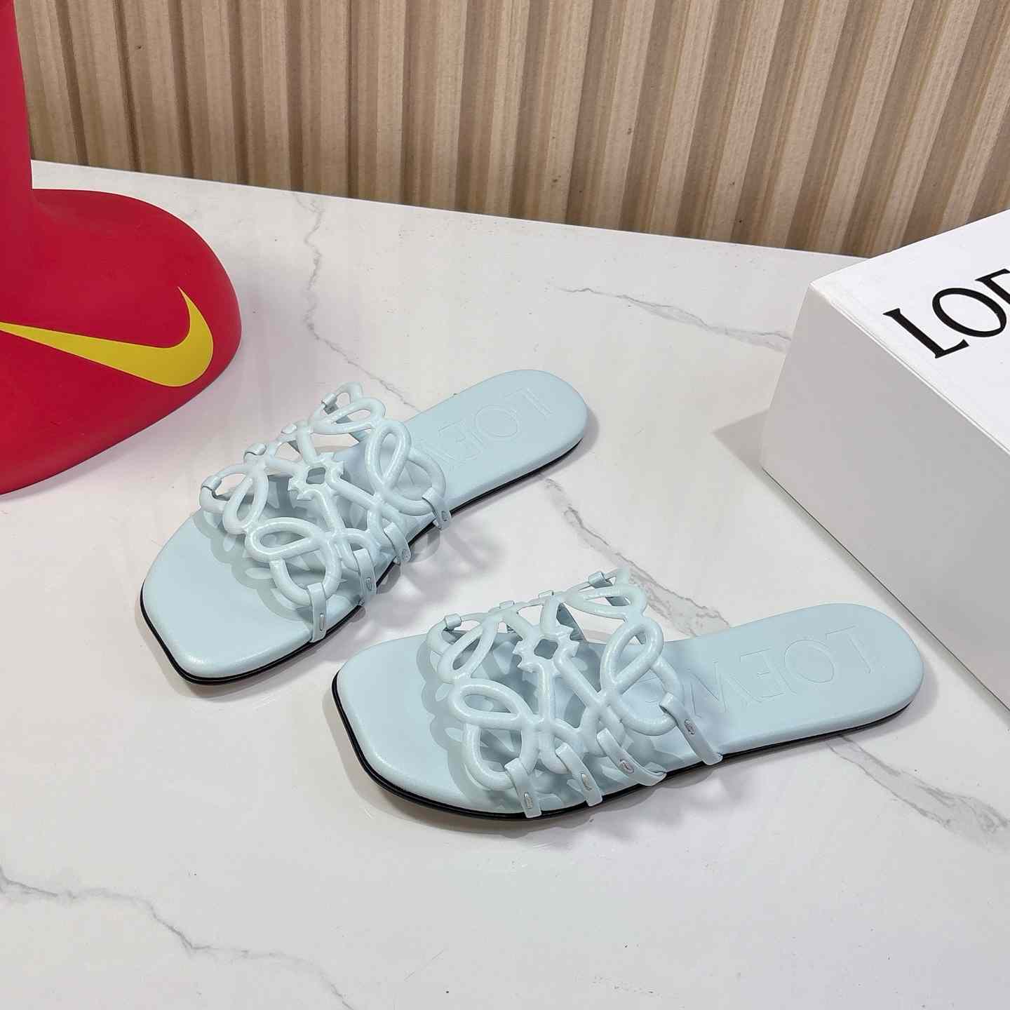 Loewe Petal Anagram Slide In Soft Calfskin  - FashionPlug