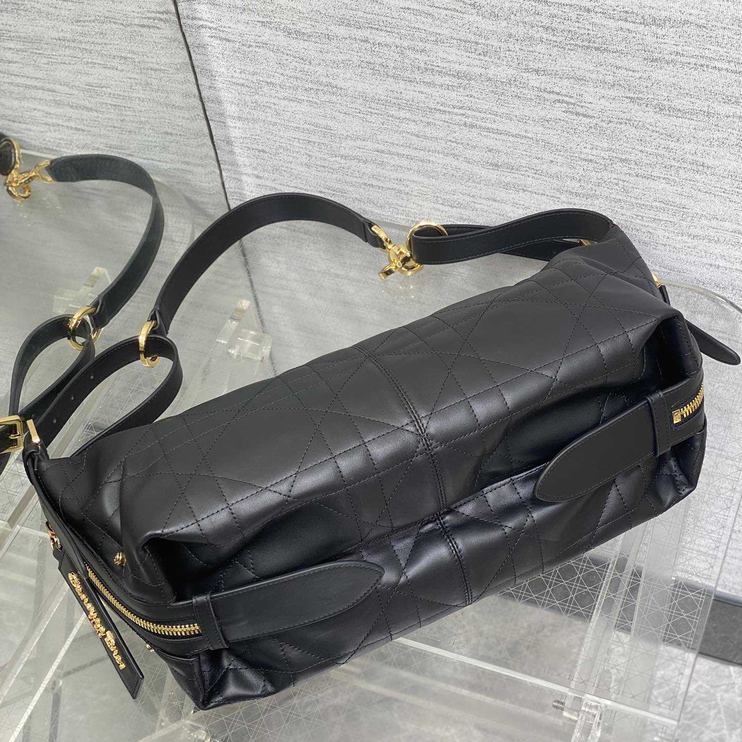 Dior Medium D-Journey Bag in Shiny Goatskin  - FashionPlug