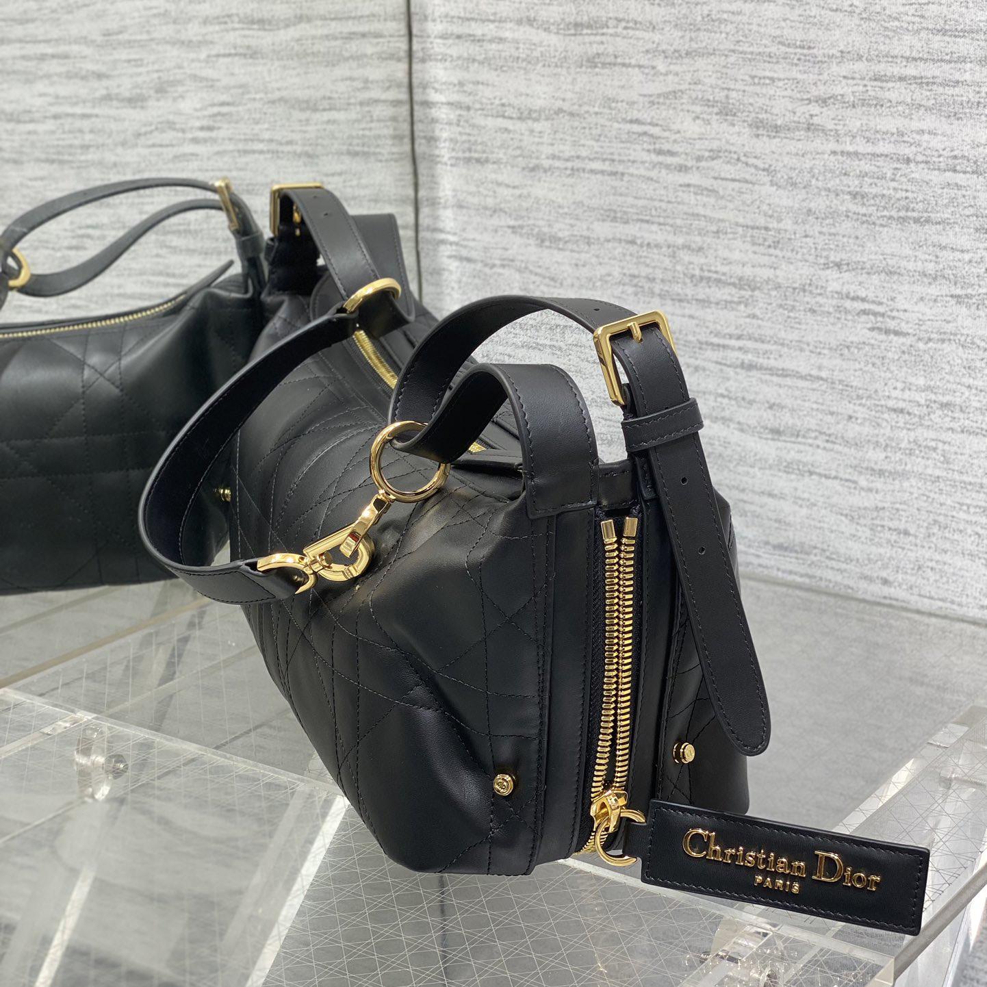 Dior Medium D-Journey Bag in Shiny Goatskin  - FashionPlug