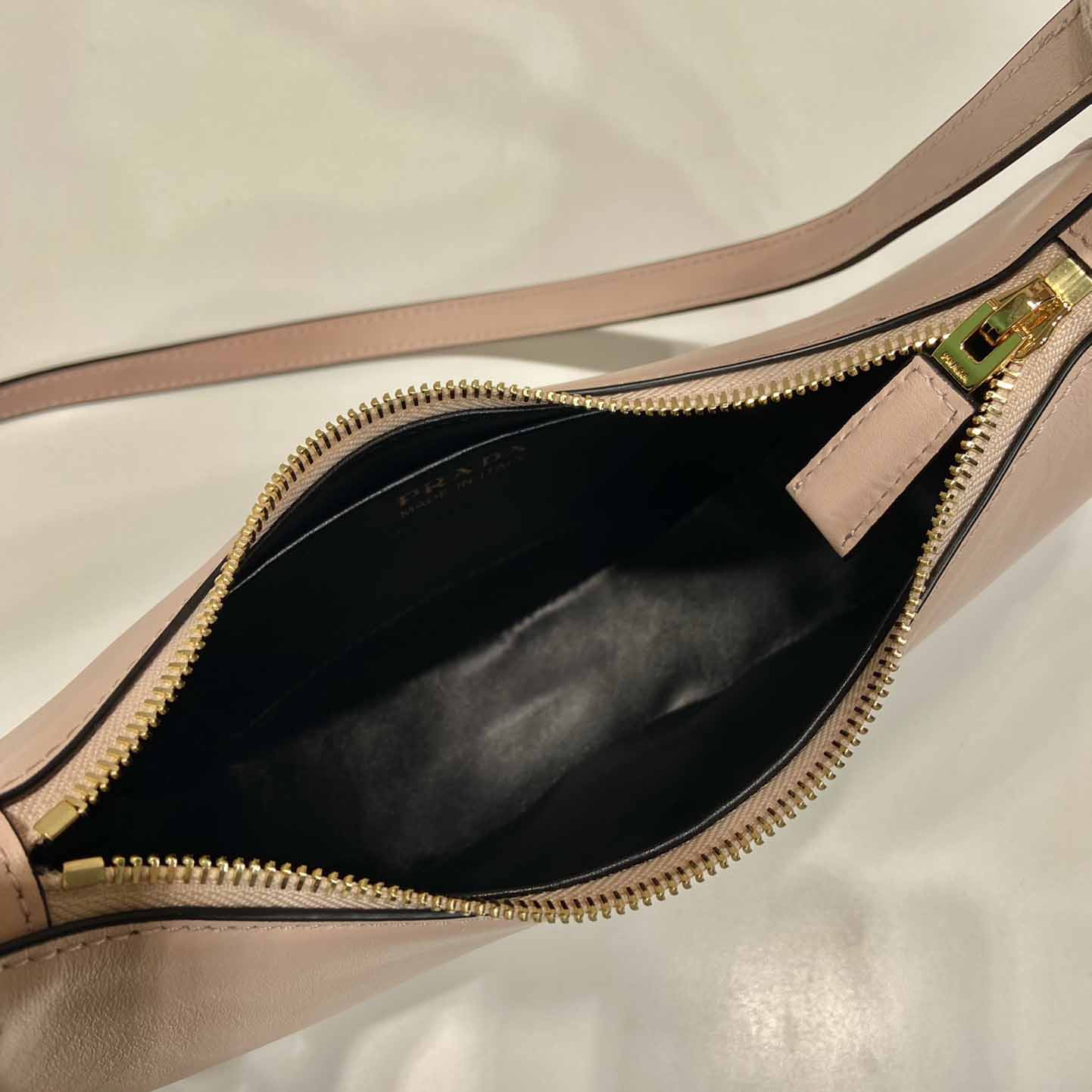 Prada Arqué Small Leather Shoulder Bag - FashionPlug