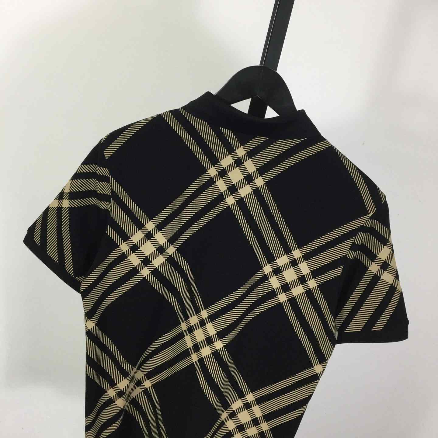 Cotton Check Polo Shirt - FashionPlug
