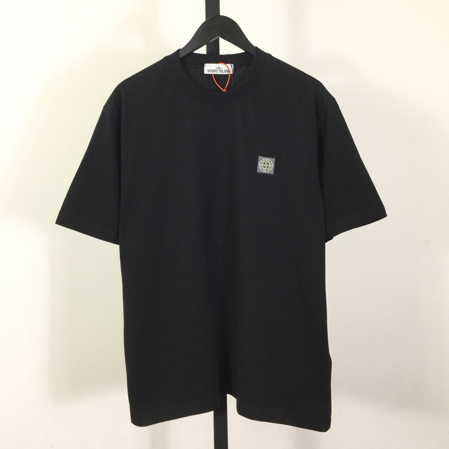Stone Island Black 2100237 Organic Cotton Jersey 'Fissato' Effect - FashionPlug