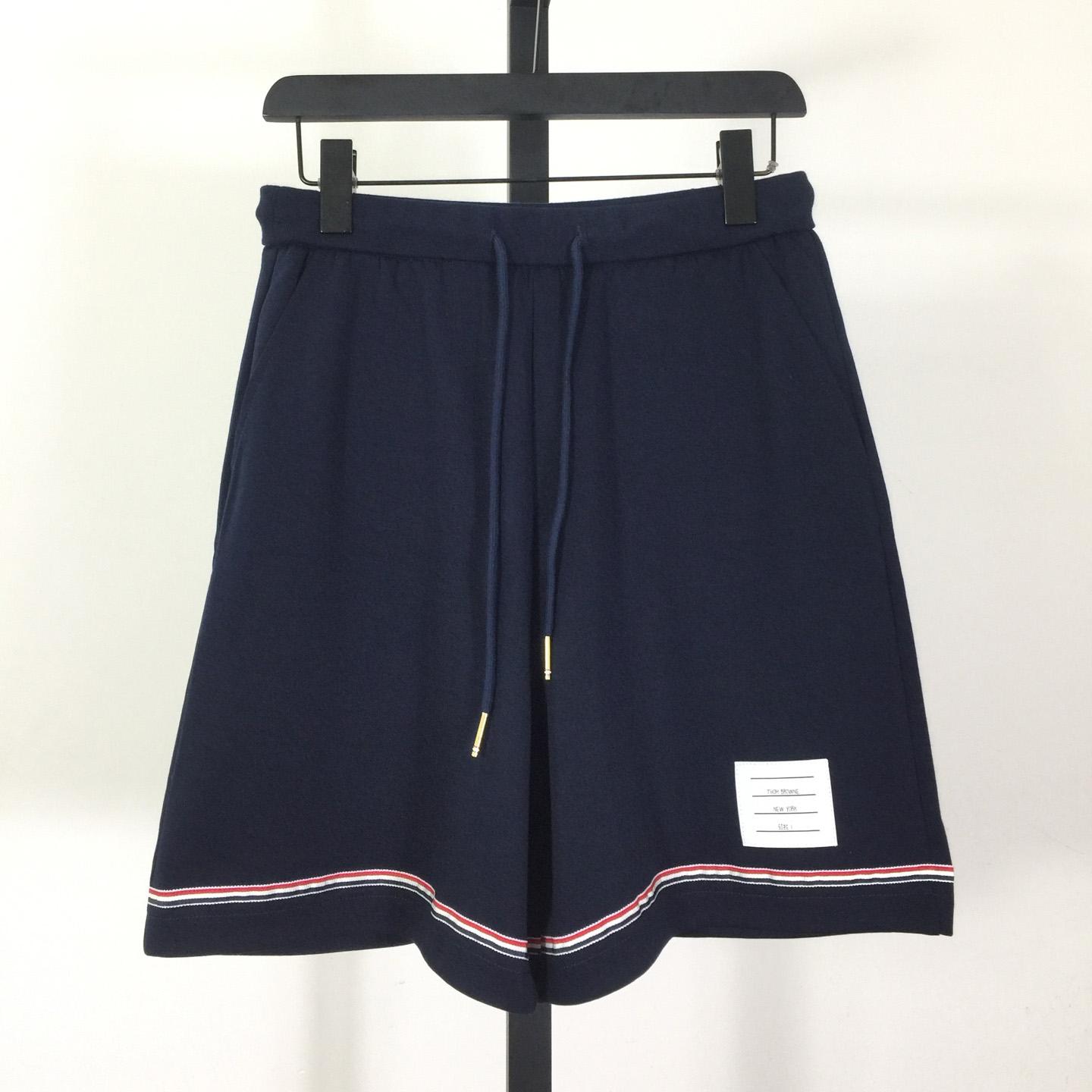 Thom Browne Cotton Mid Thigh Shorts - FashionPlug