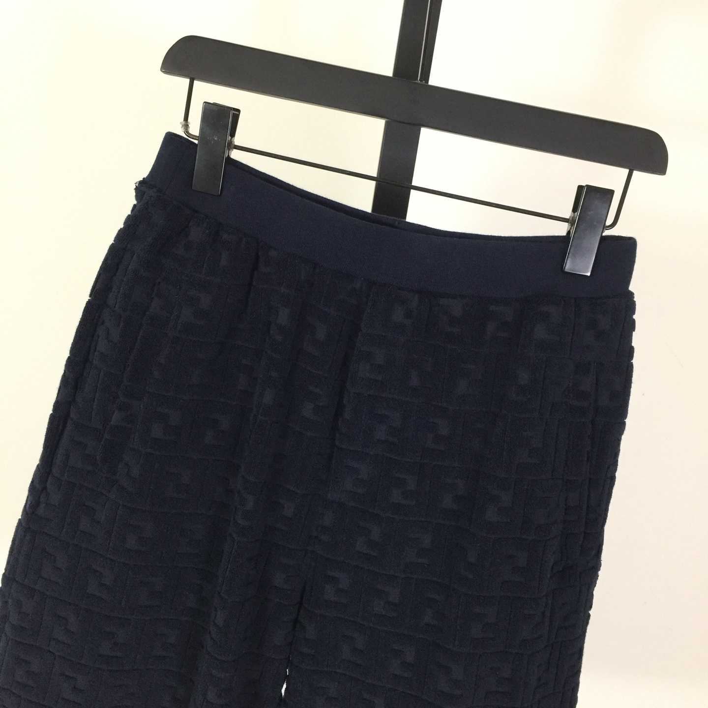 Fendi Blue FF Terry Shorts - FashionPlug