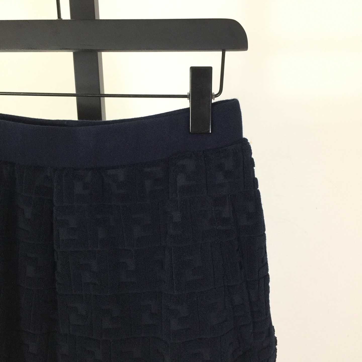 Fendi Blue FF Terry Shorts - FashionPlug