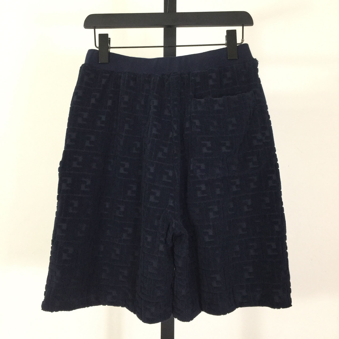 Fendi Blue FF Terry Shorts - FashionPlug