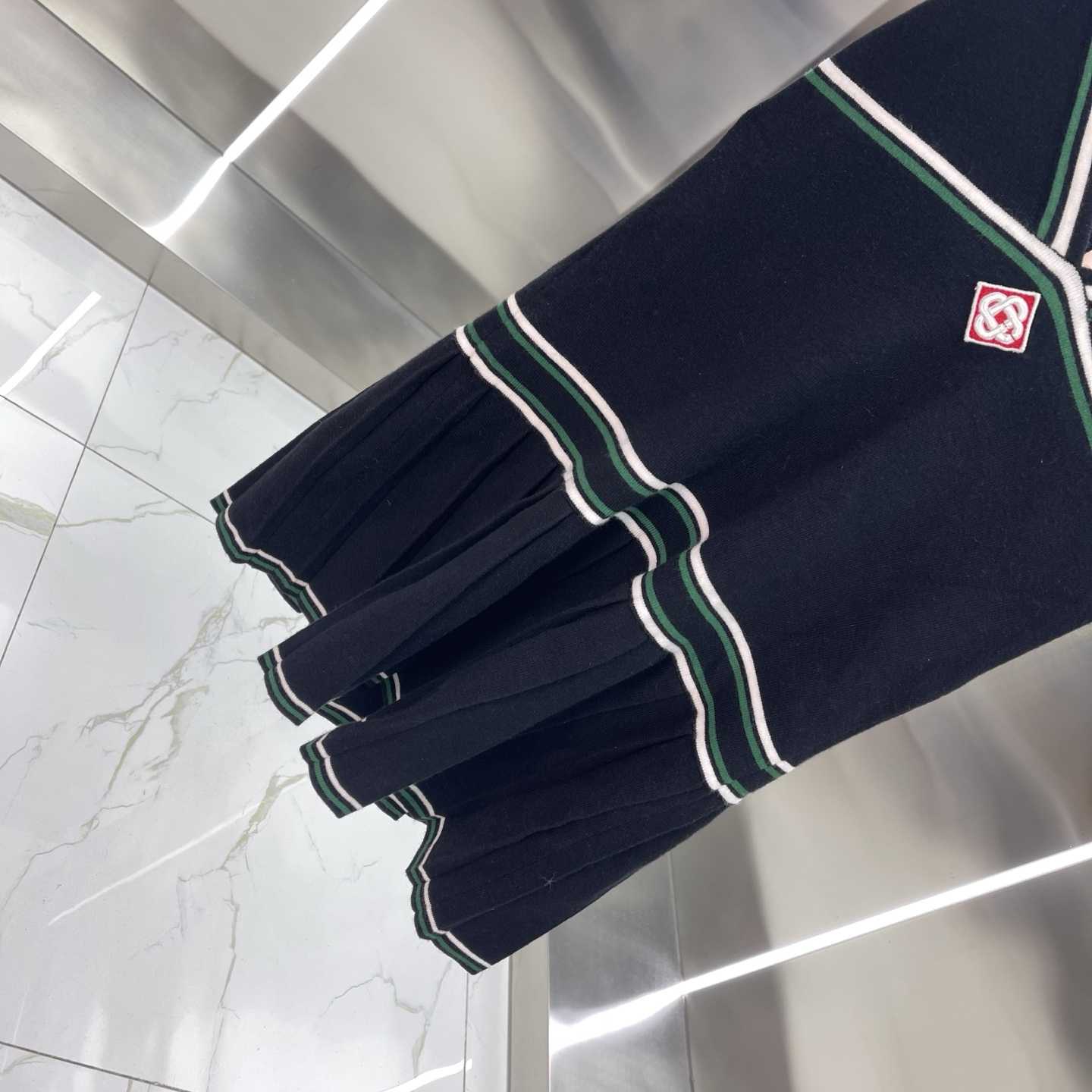 Casablanca Pleated Knit Day Dress - FashionPlug