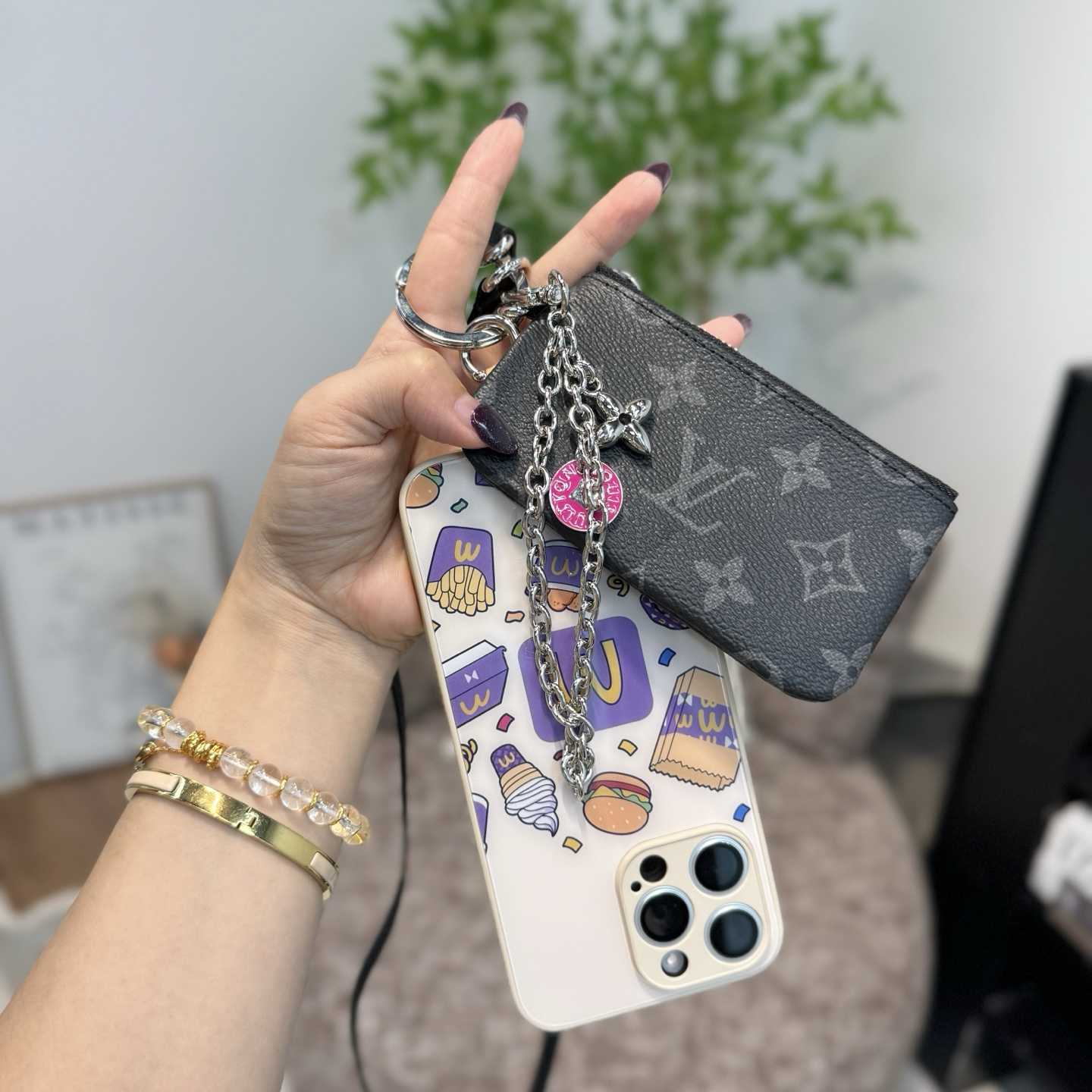 Louis Vuitton Monogram Phone Holder   - FashionPlug