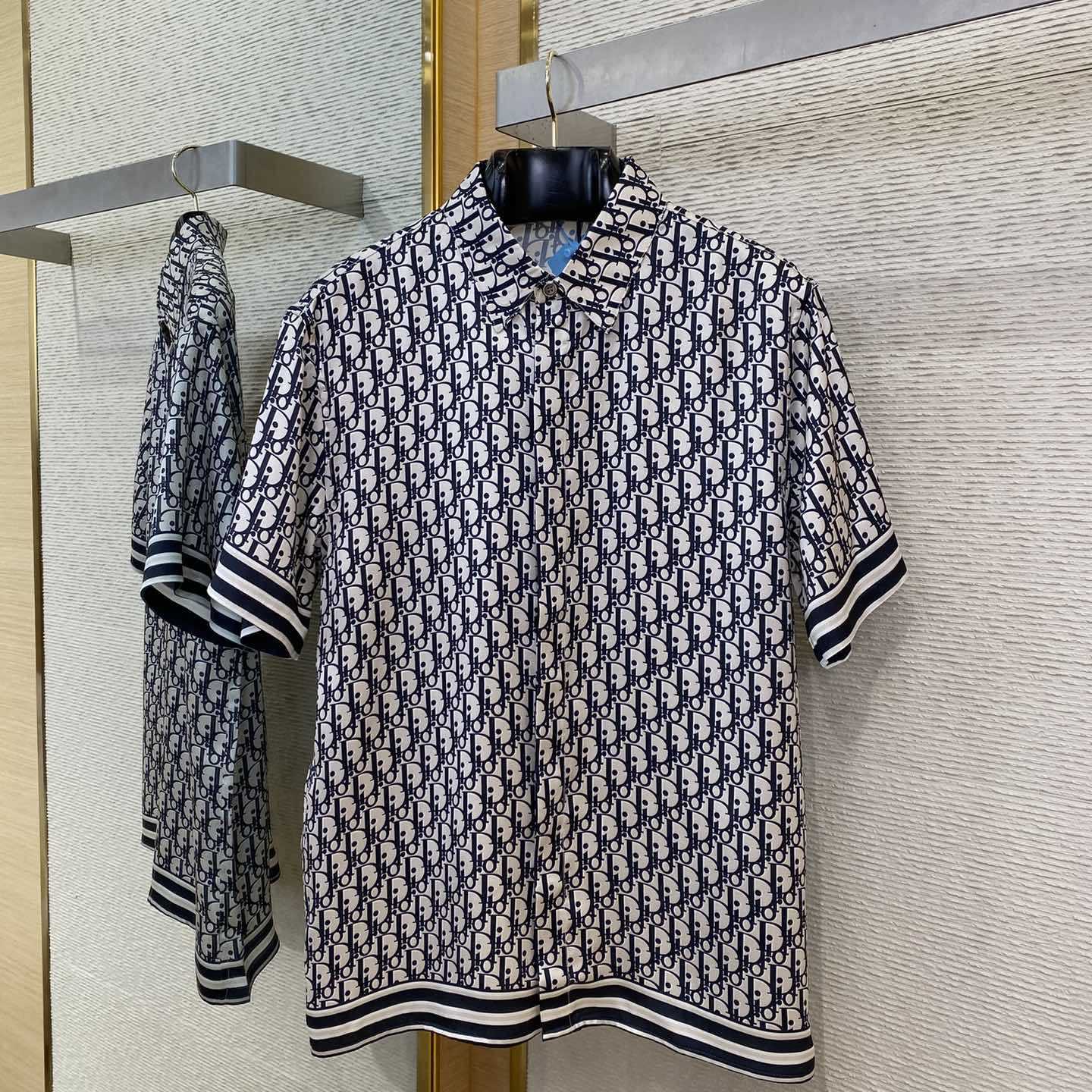 Dior Dior Oblique Short-Sleeved Shirt And Short - FashionPlug