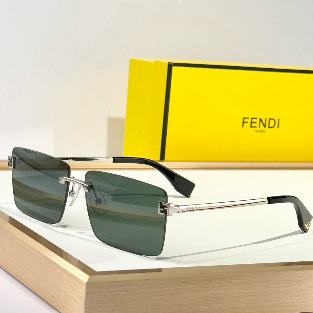 Fendi Sky Palladium-colored Metal Sunglasses  FE40165U - FashionPlug