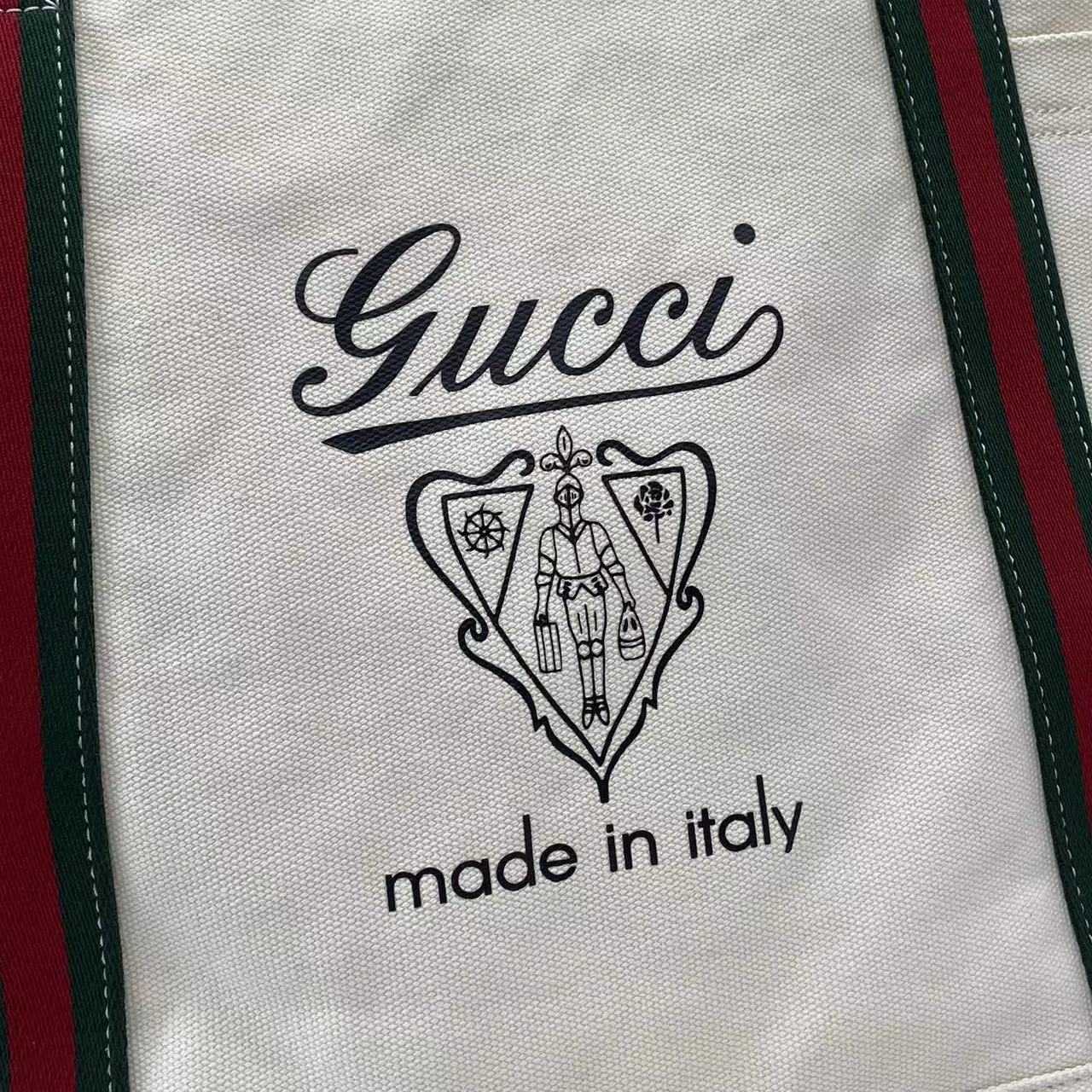 Gucci Printed Canvas Large Tote Bag - FashionPlug