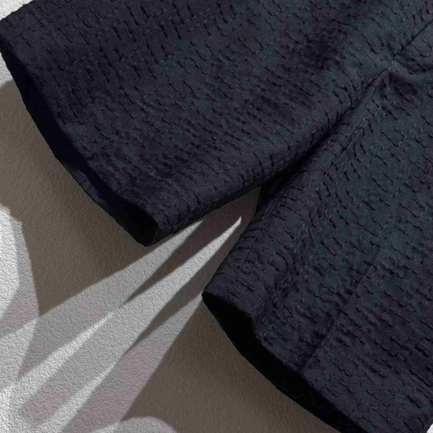 Fendi Black Linen FF jacquard Short - FashionPlug