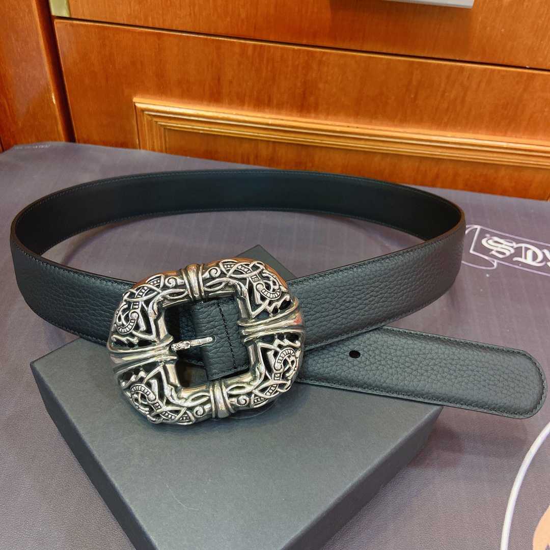 Chrome Hearts Leather Belt   - FashionPlug