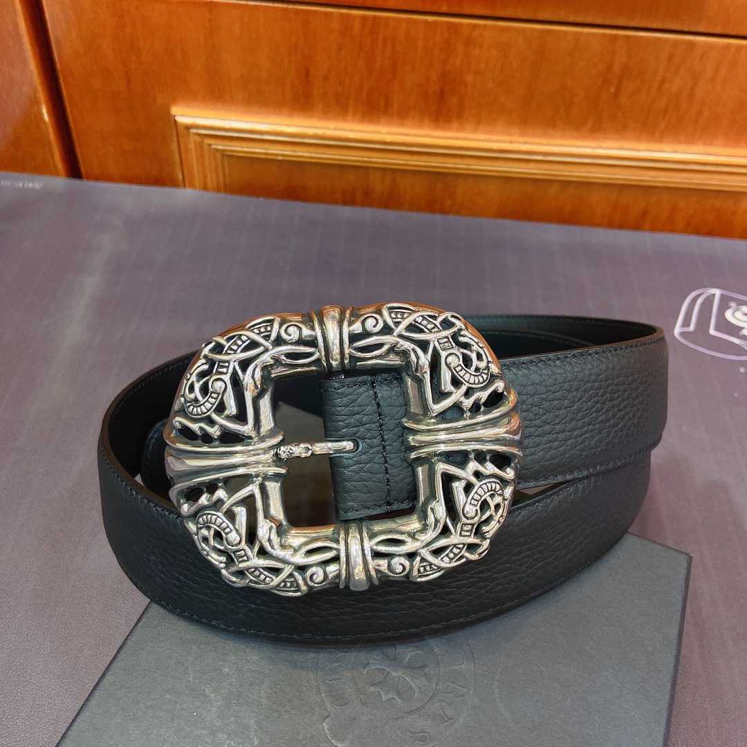 Chrome Hearts Leather Belt   - FashionPlug