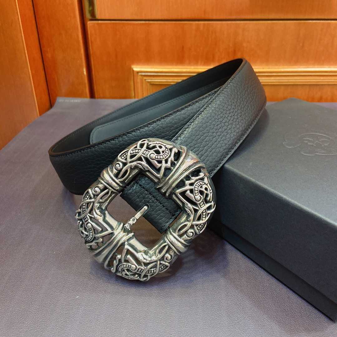 Chrome Hearts Leather Belt   - FashionPlug