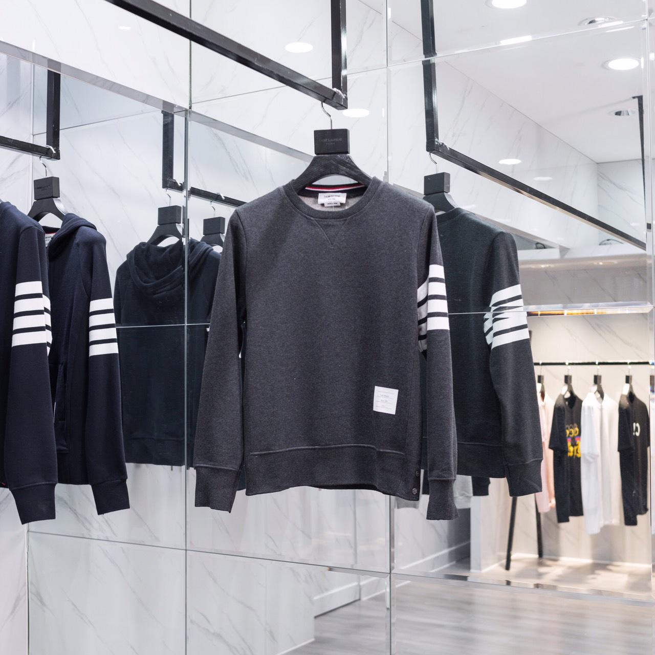 Thom Browne Stripe Sleeve Sweatshirt    TB22 - FashionPlug