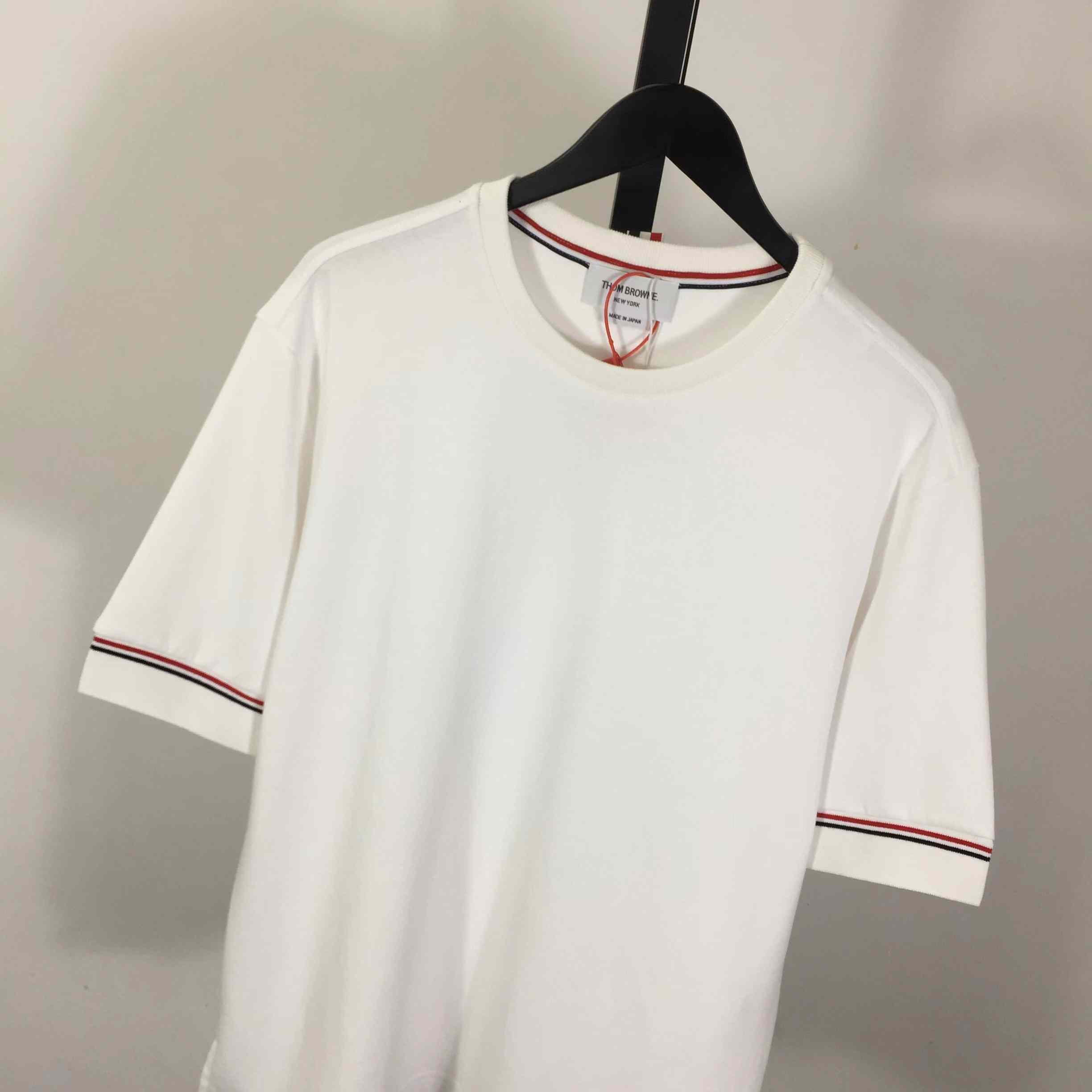 Thom Browne Cotton Rugby Short Sleeve Tee - FashionPlug