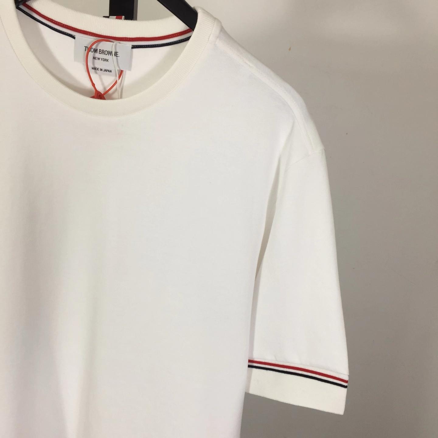 Thom Browne Cotton Rugby Short Sleeve Tee - FashionPlug