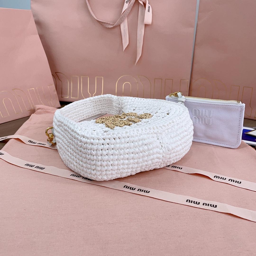 Miu Miu Wander Crochet-knit Shoulder Bag - FashionPlug