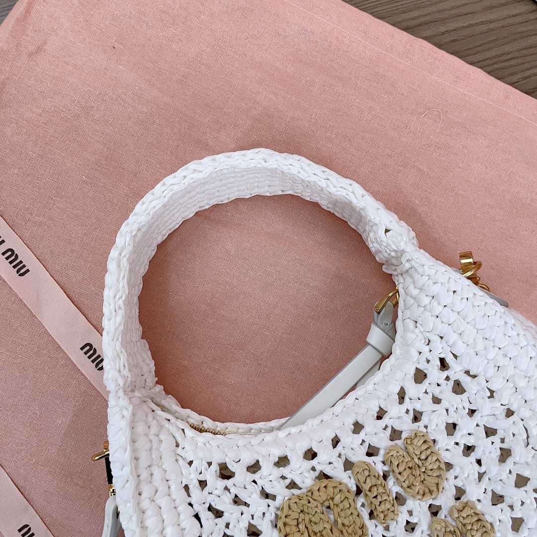 Miu Miu Wander Crochet-knit Shoulder Bag - FashionPlug