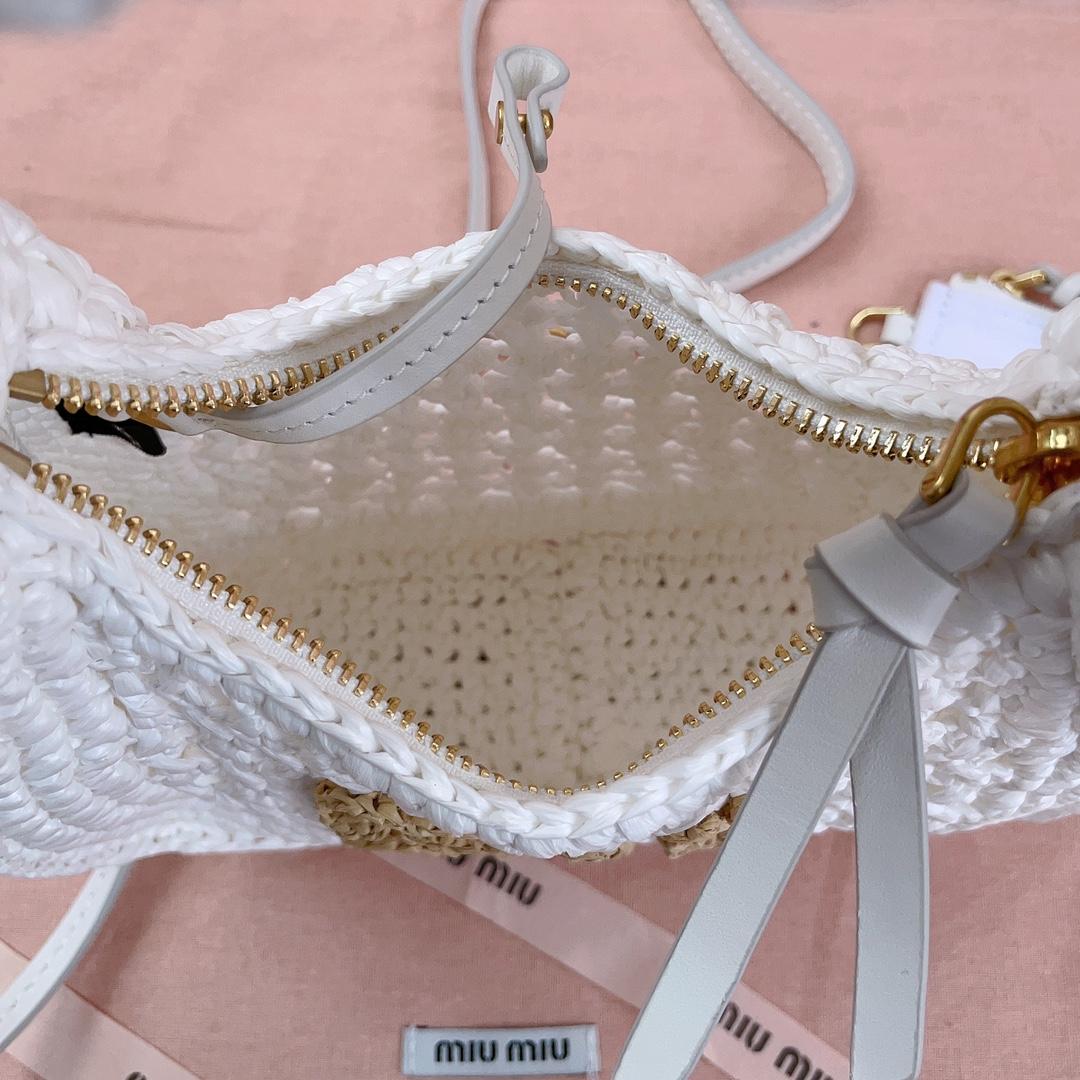 Miu Miu Wander Crochet-knit Shoulder Bag - FashionPlug