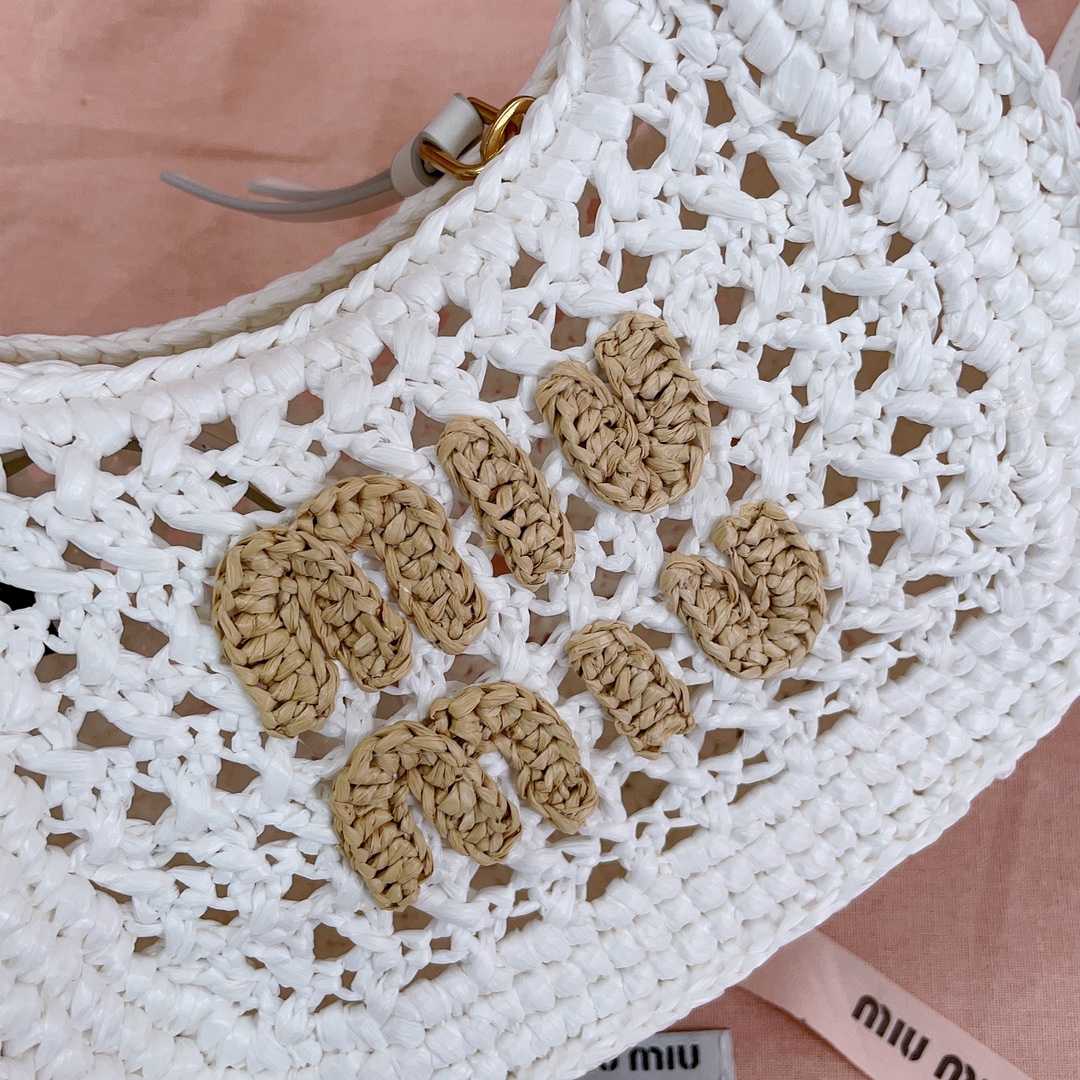 Miu Miu Wander Crochet-knit Shoulder Bag - FashionPlug