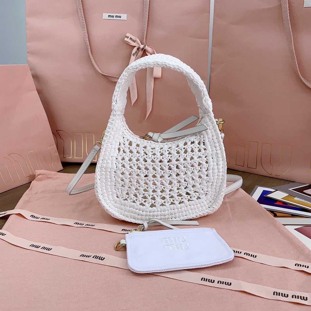 Miu Miu Wander Crochet-knit Shoulder Bag - FashionPlug