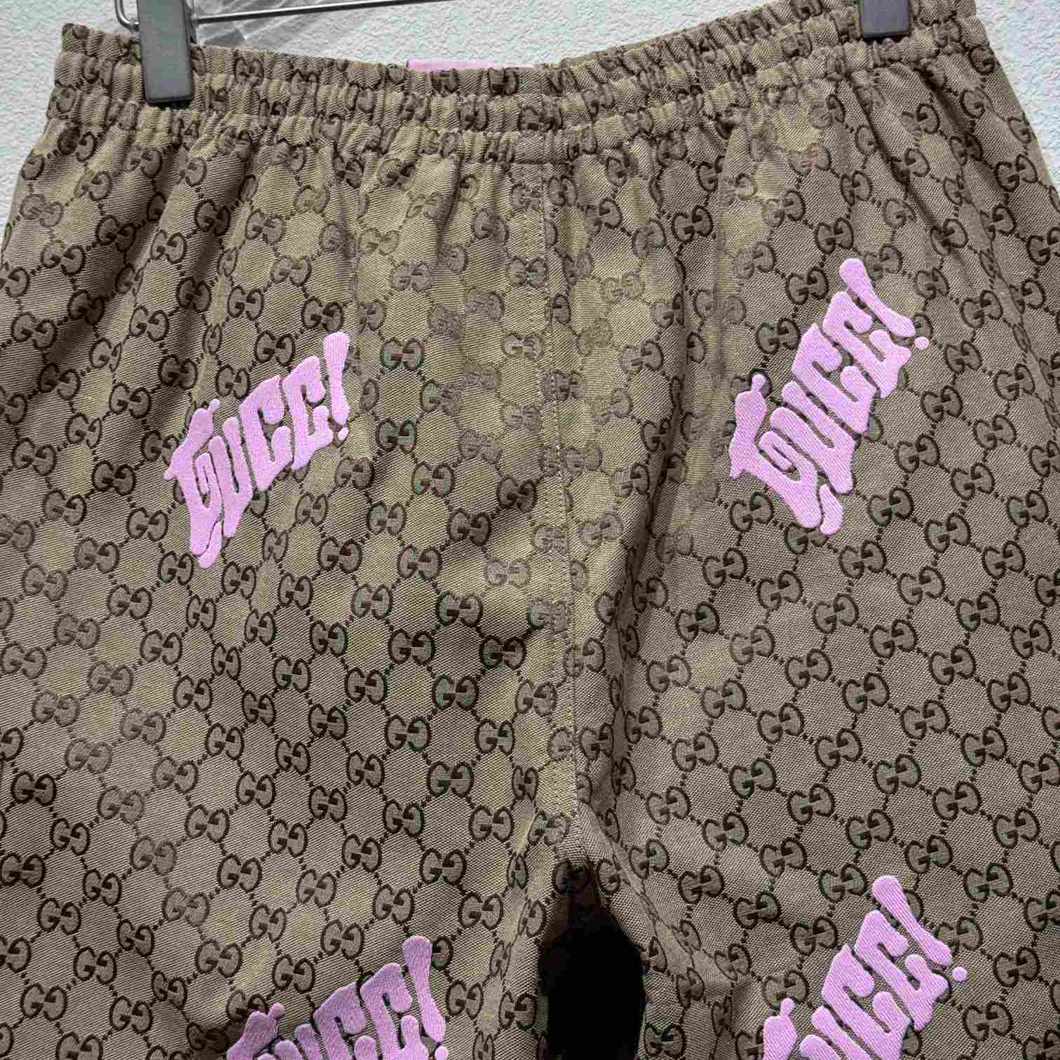Gucci Embroidered Canvas Linen Blend Shorts - FashionPlug