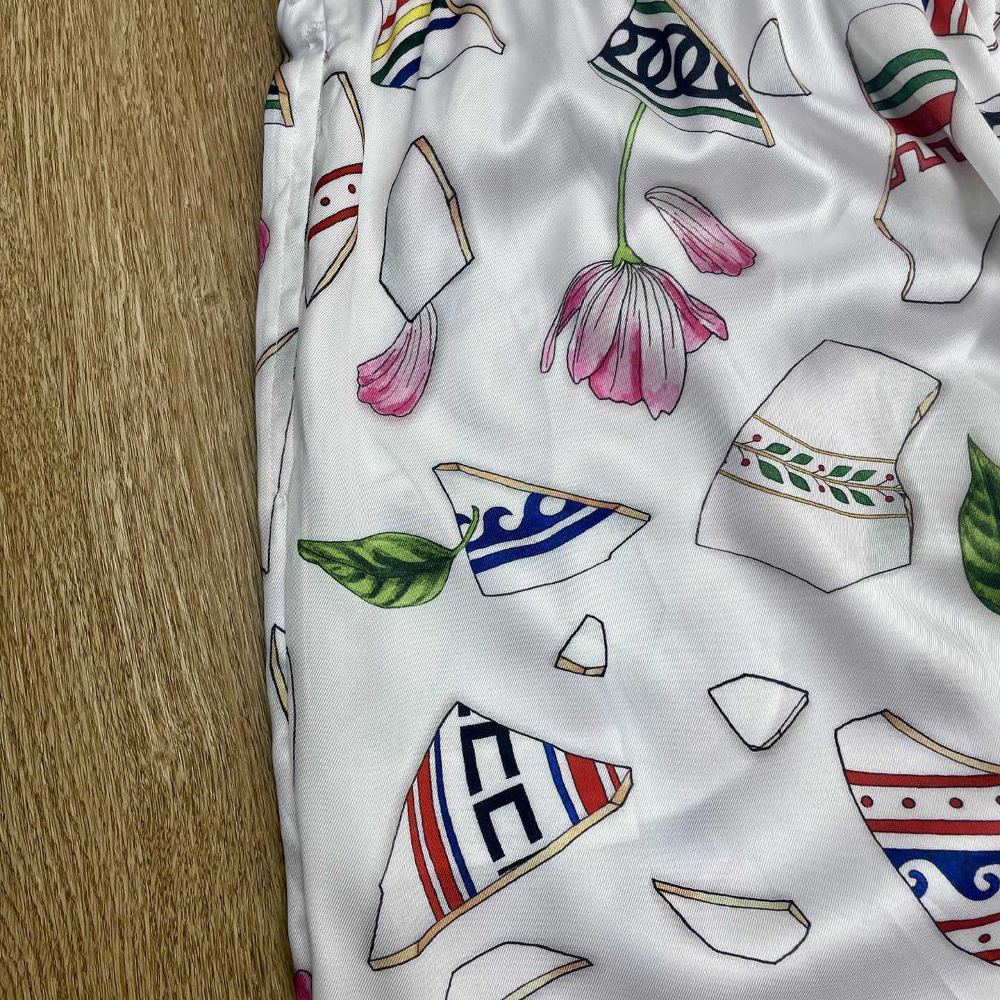 Casablanca Le Vase Brise Silk Trousers    CA3533 - FashionPlug