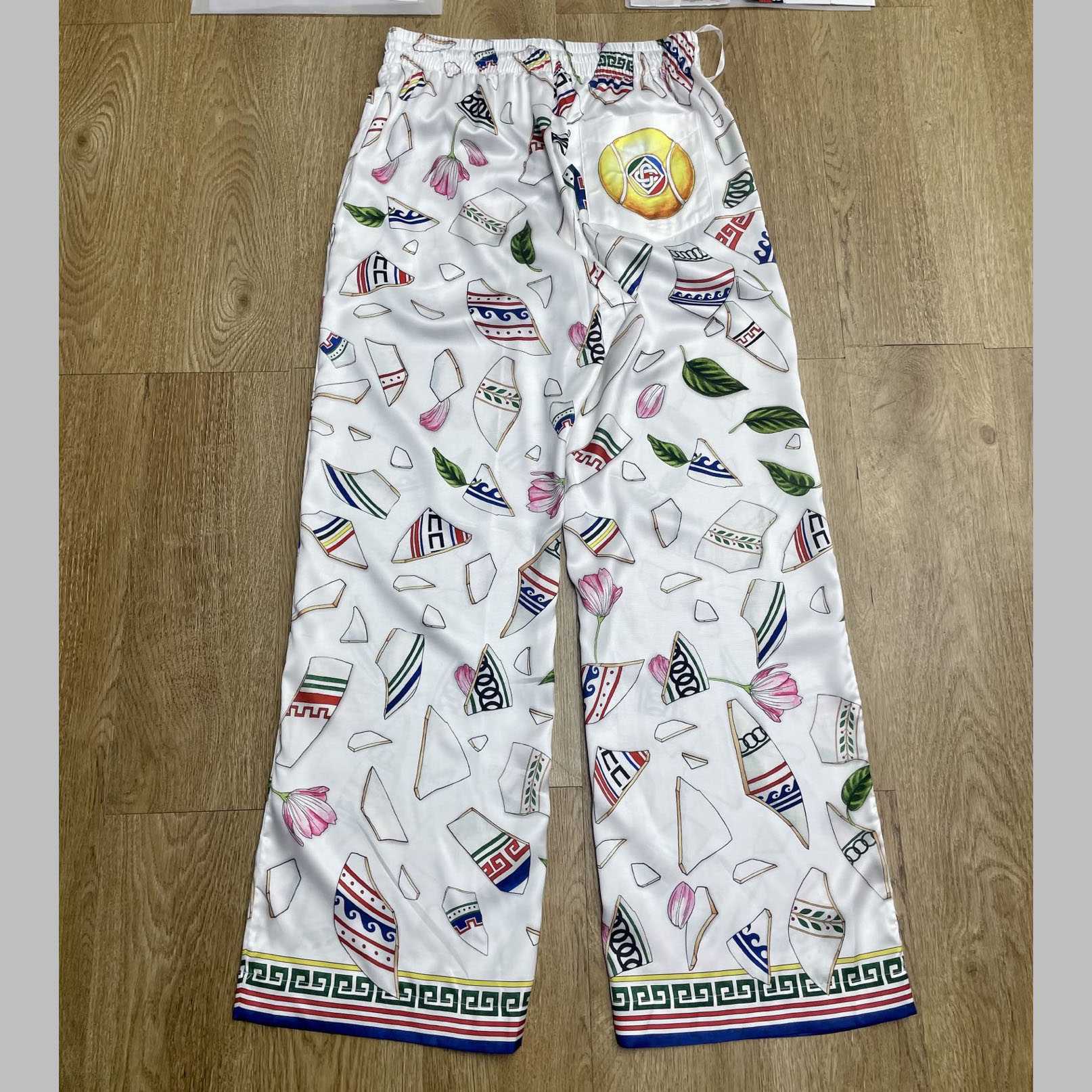 Casablanca Le Vase Brise Silk Trousers    CA3533 - FashionPlug