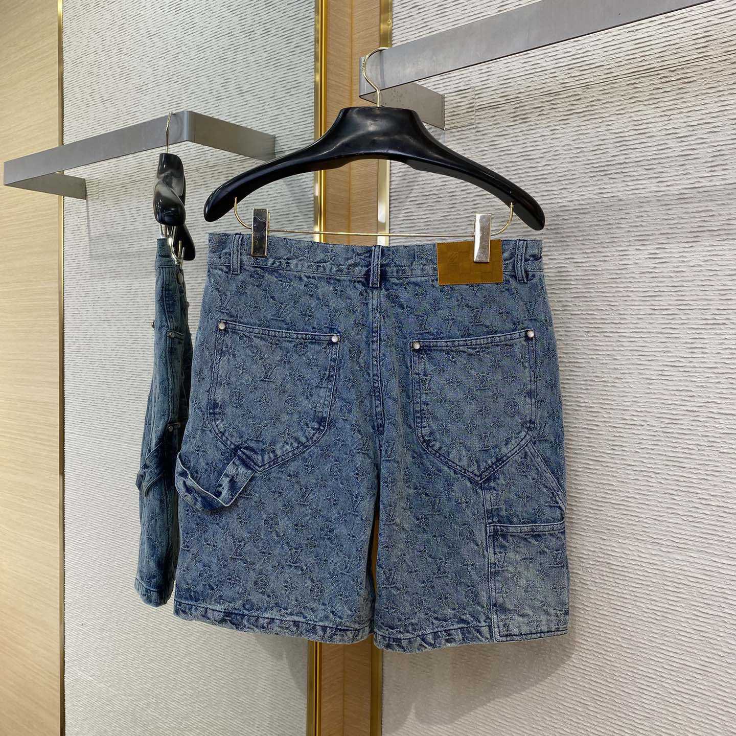 Louis Vuitton Damier Denim Shorts  - FashionPlug