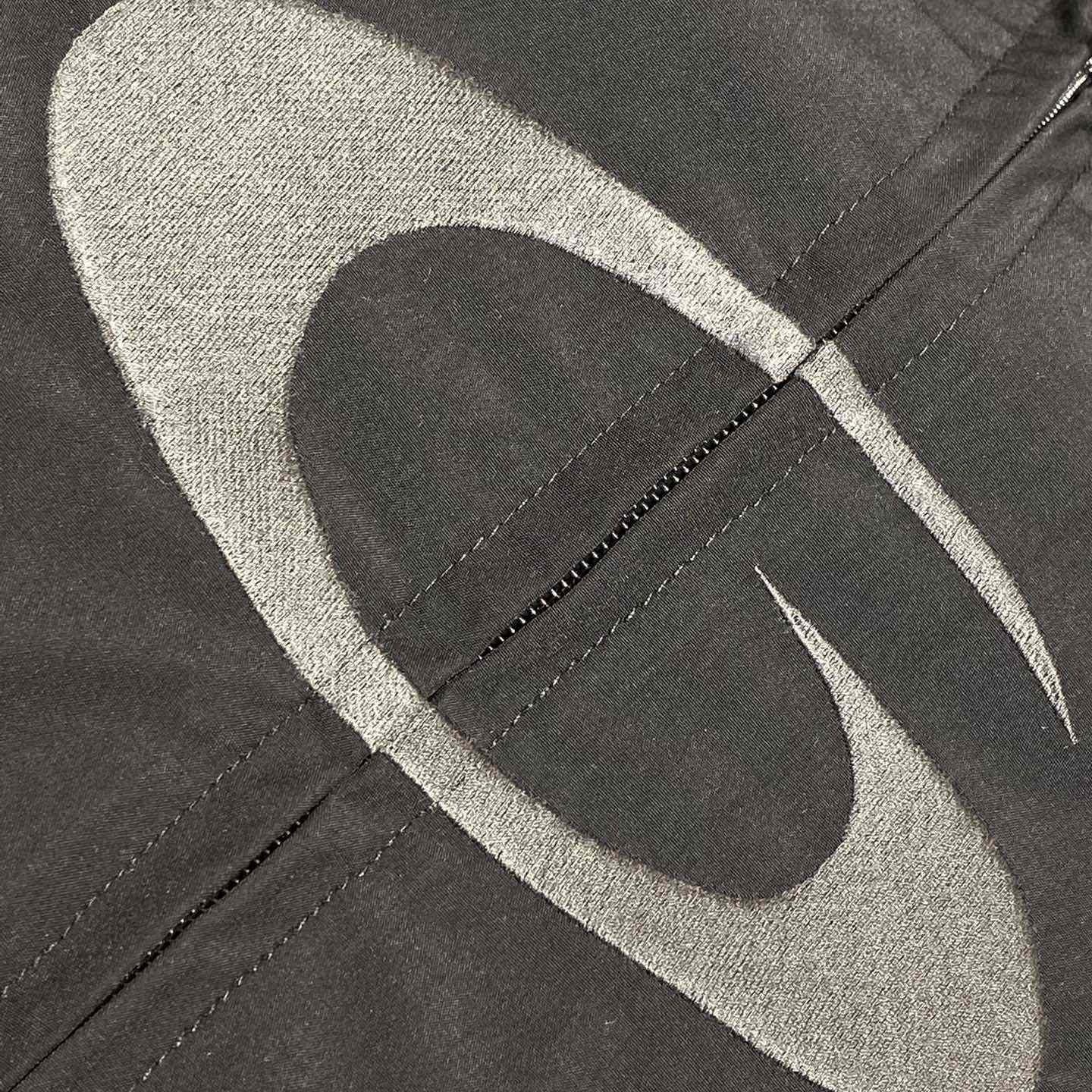 Balenciaga Loop Sports Icon Large Tracksuit Jacket In Black And Grey  - FashionPlug
