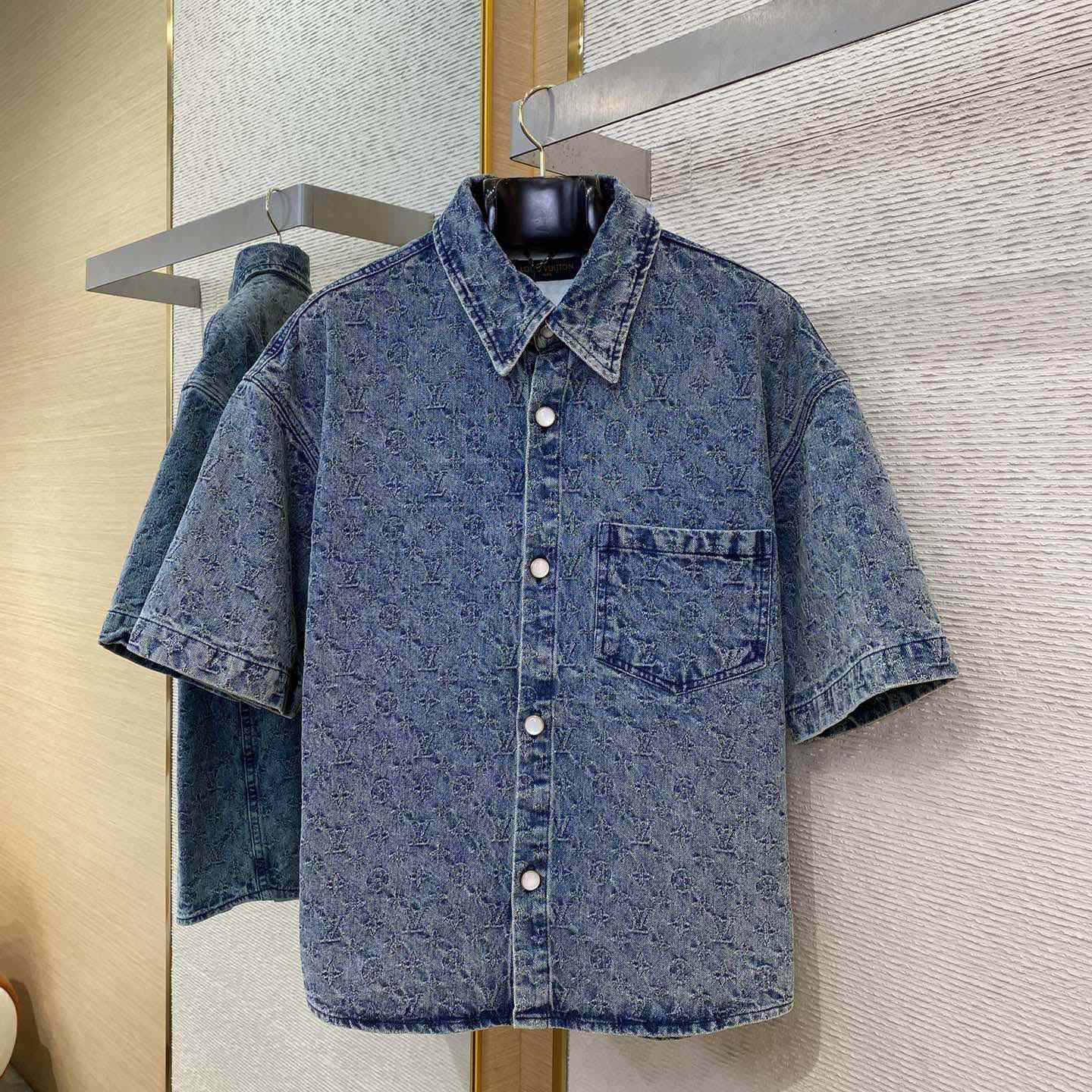 Louis Vuitton Monogram Denim Shirt - FashionPlug