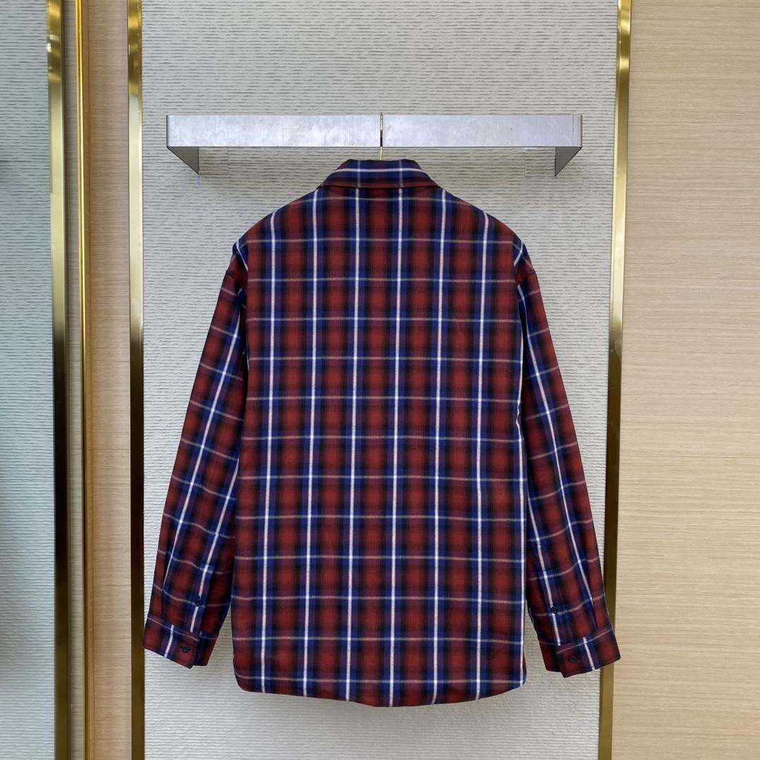Balenciaga Check-print Lined Shirt - FashionPlug